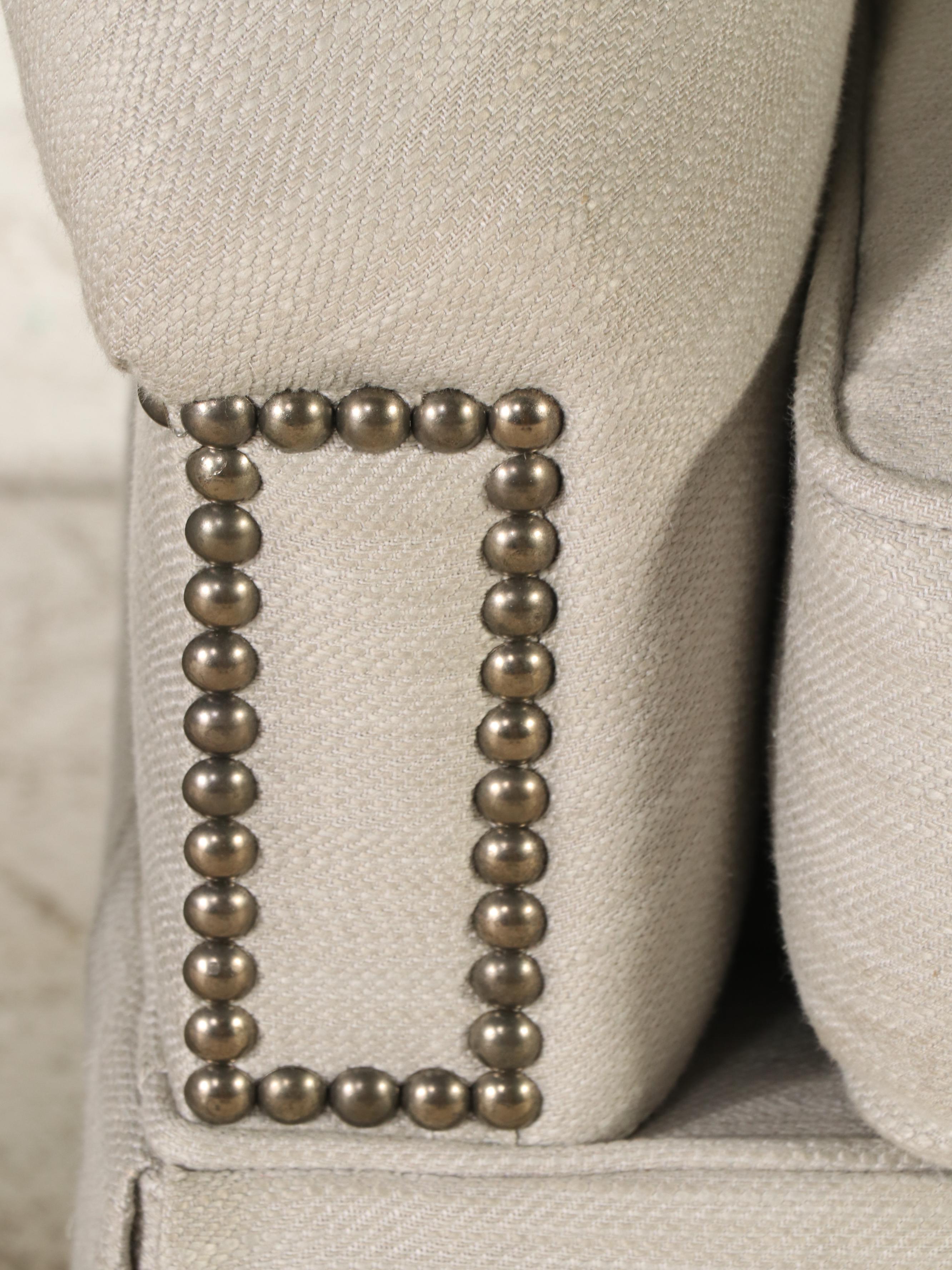 Pair of Hickory Chair Furniture Co. Modern Upholstered Armchairs