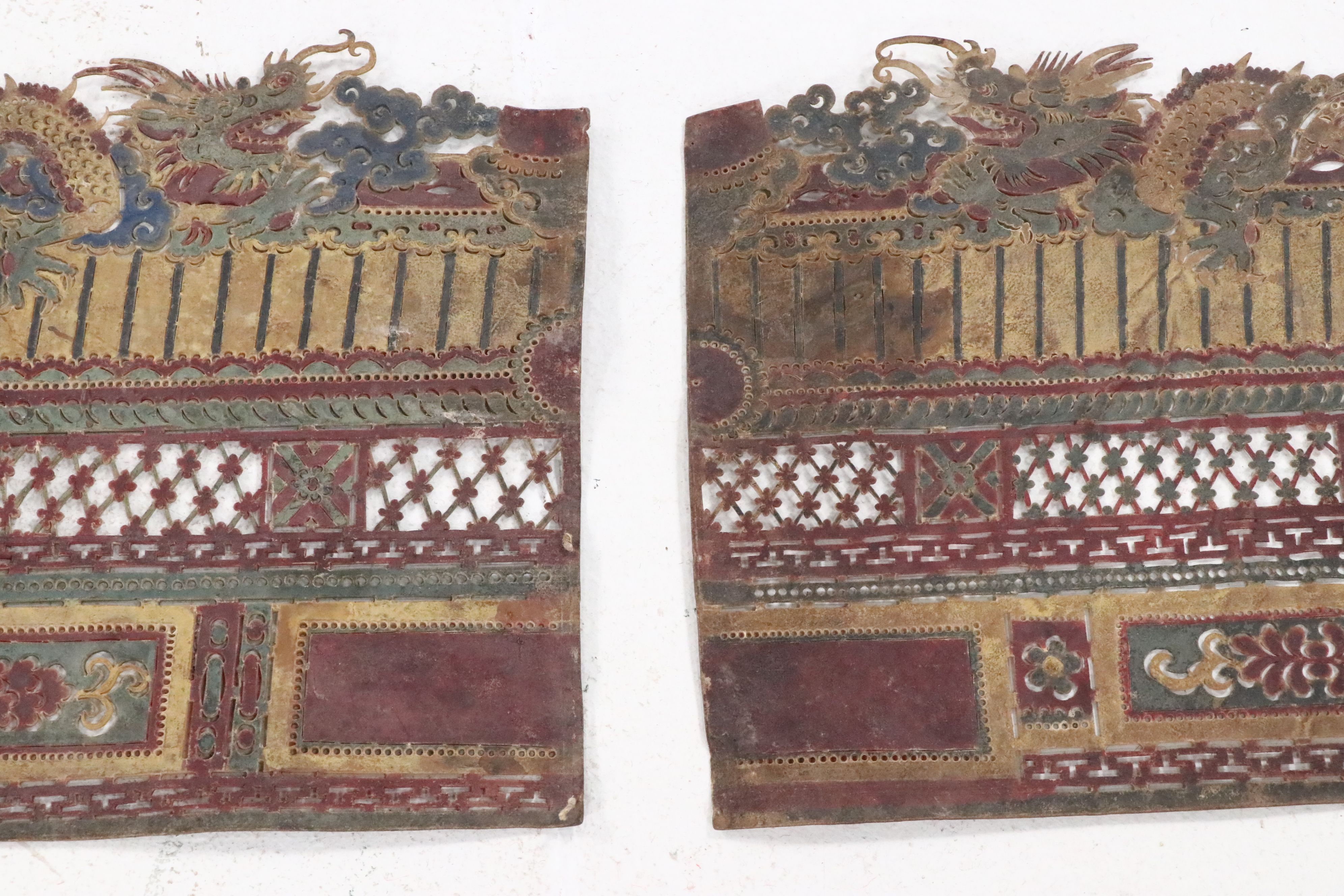 Chinese Palace Shadow Puppet Backdrop, Circa 1870