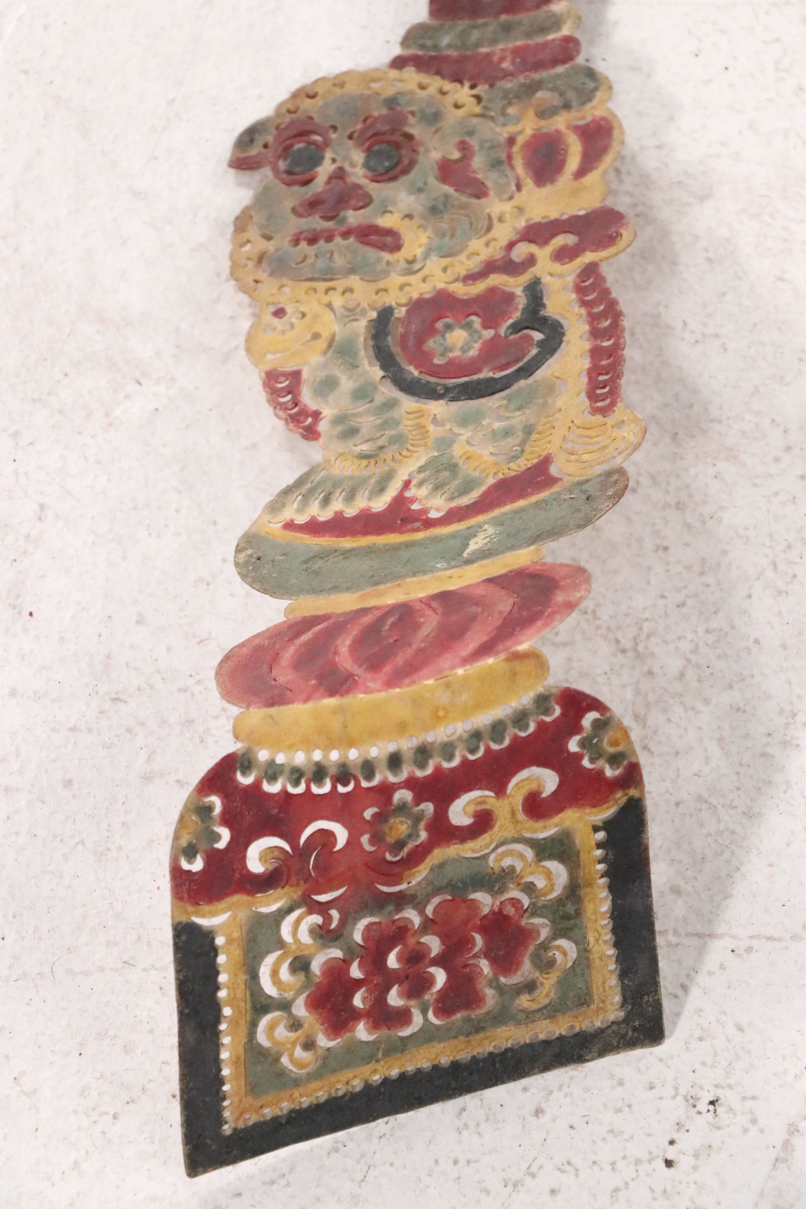 Chinese Palace Shadow Puppet Backdrop, Circa 1870