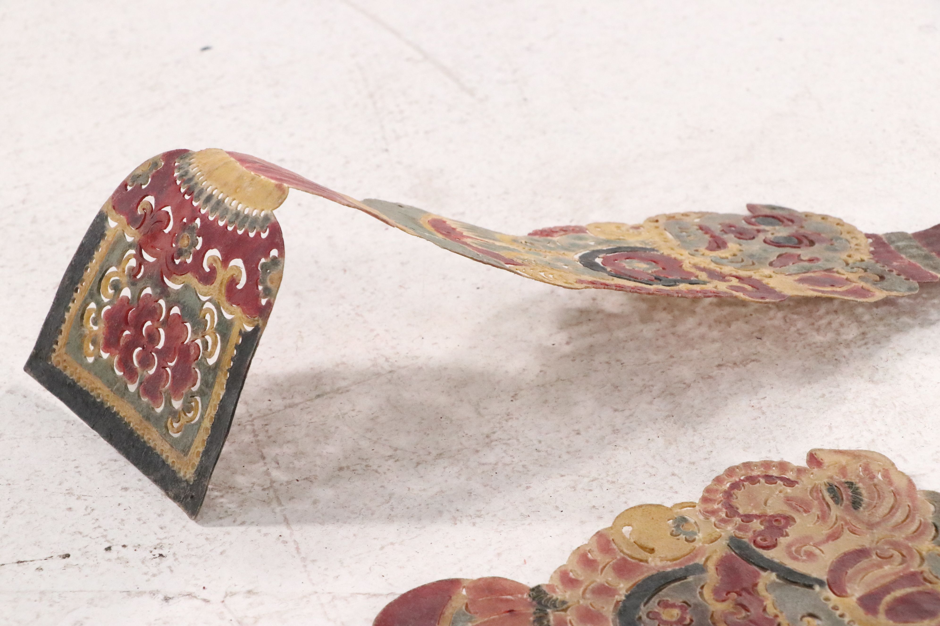 Chinese Palace Shadow Puppet Backdrop, Circa 1870