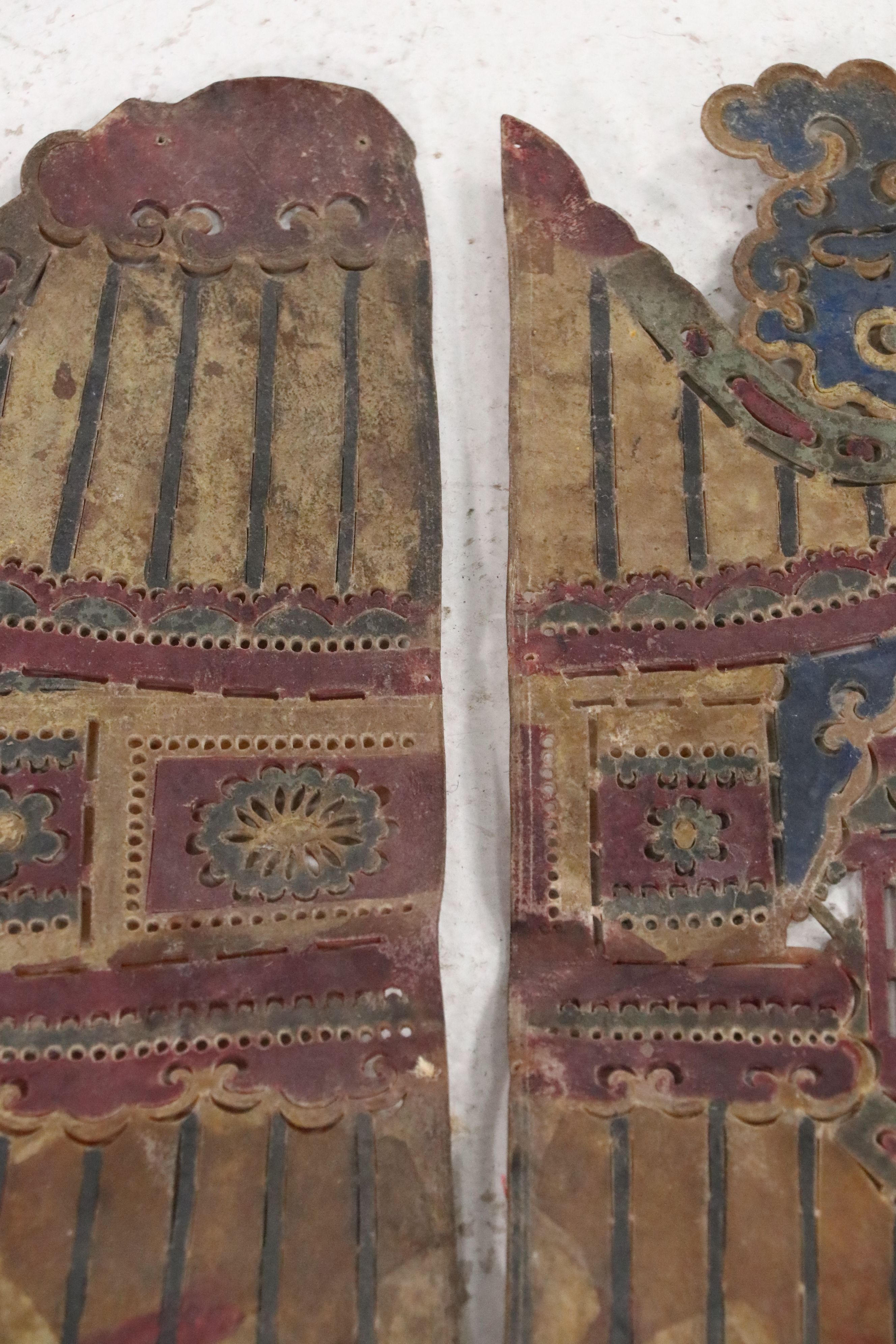 Chinese Palace Shadow Puppet Backdrop, Circa 1870