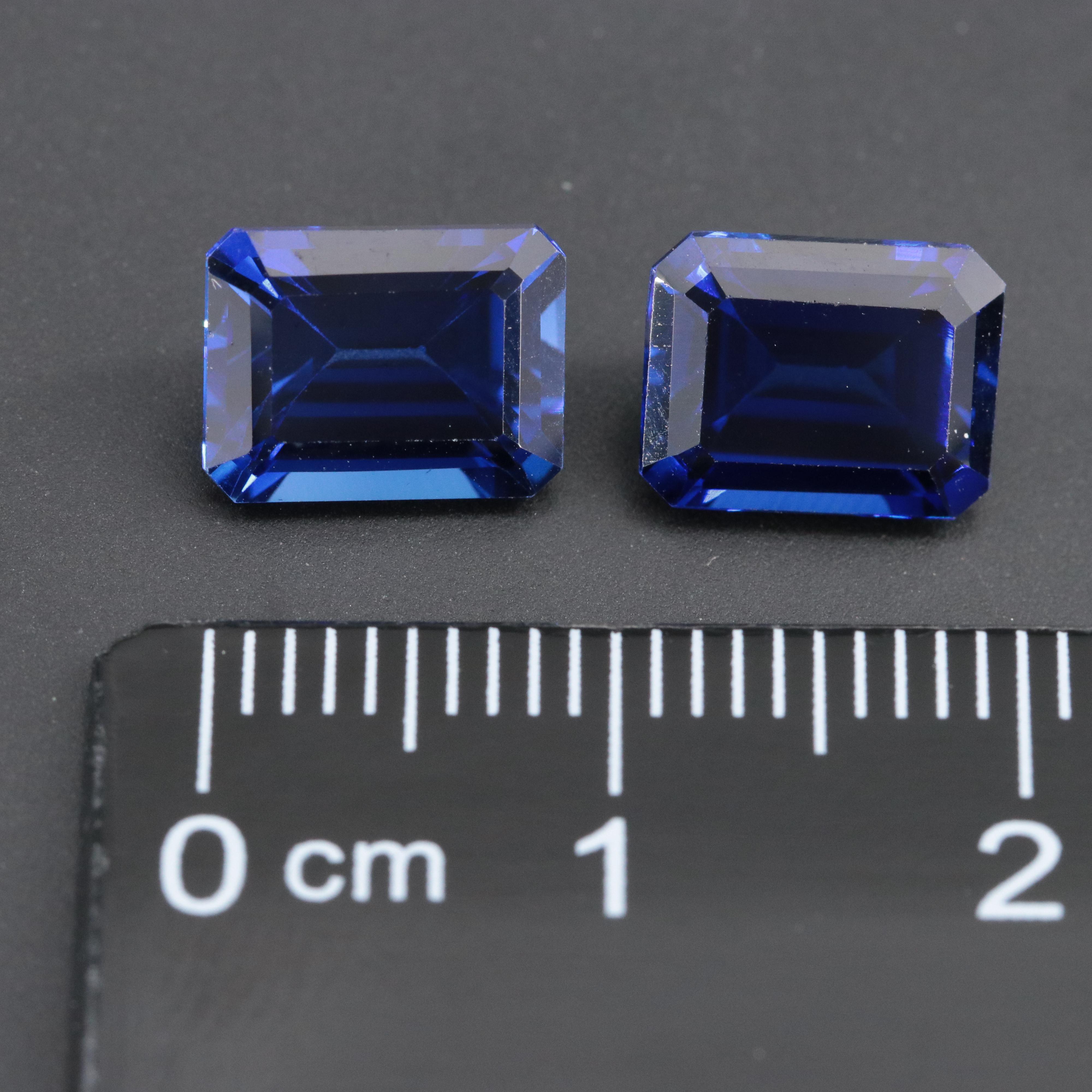 Loose 5.94 CTW Matched Pair of Lab Grown Sapphires