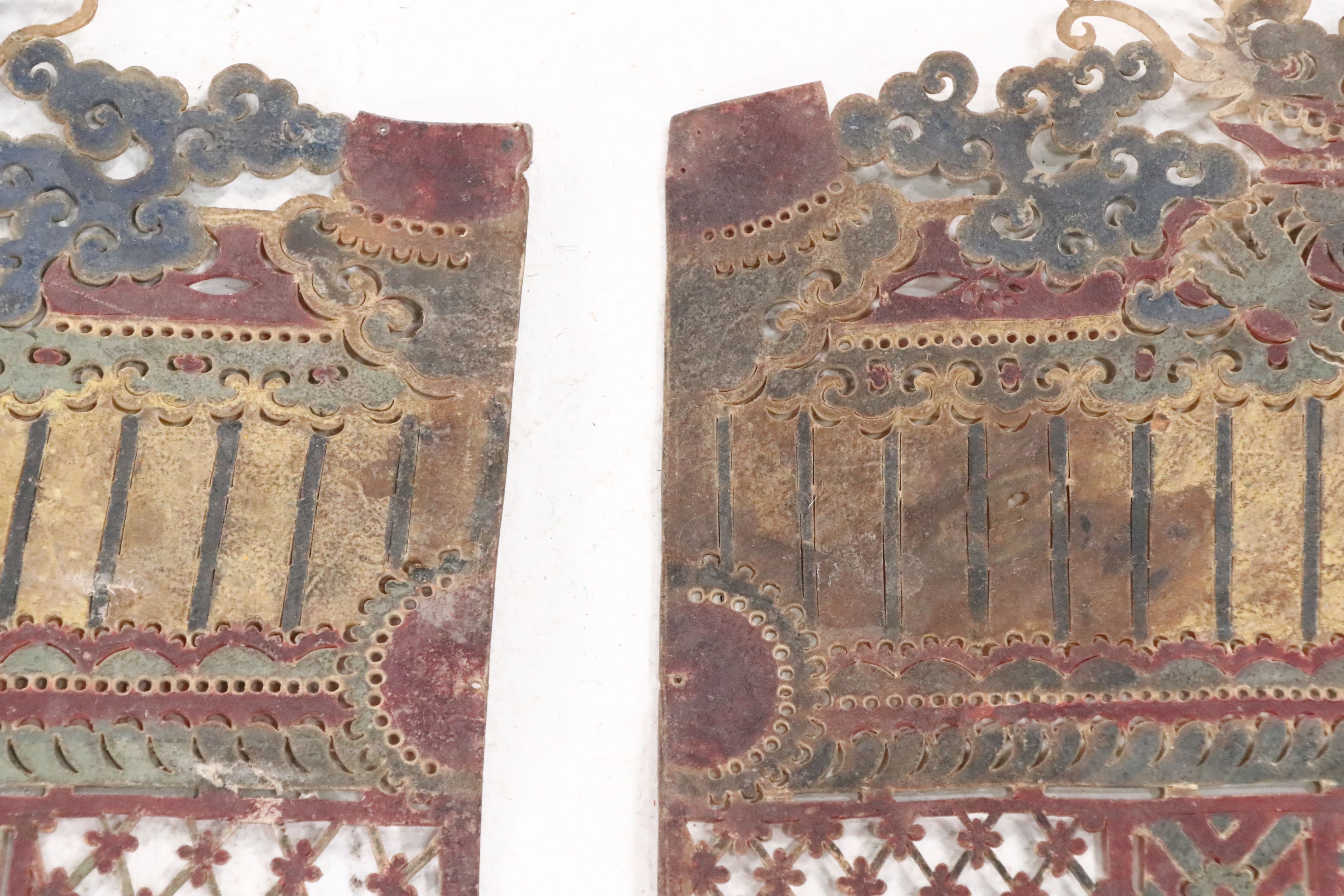 Chinese Palace Shadow Puppet Backdrop, Circa 1870