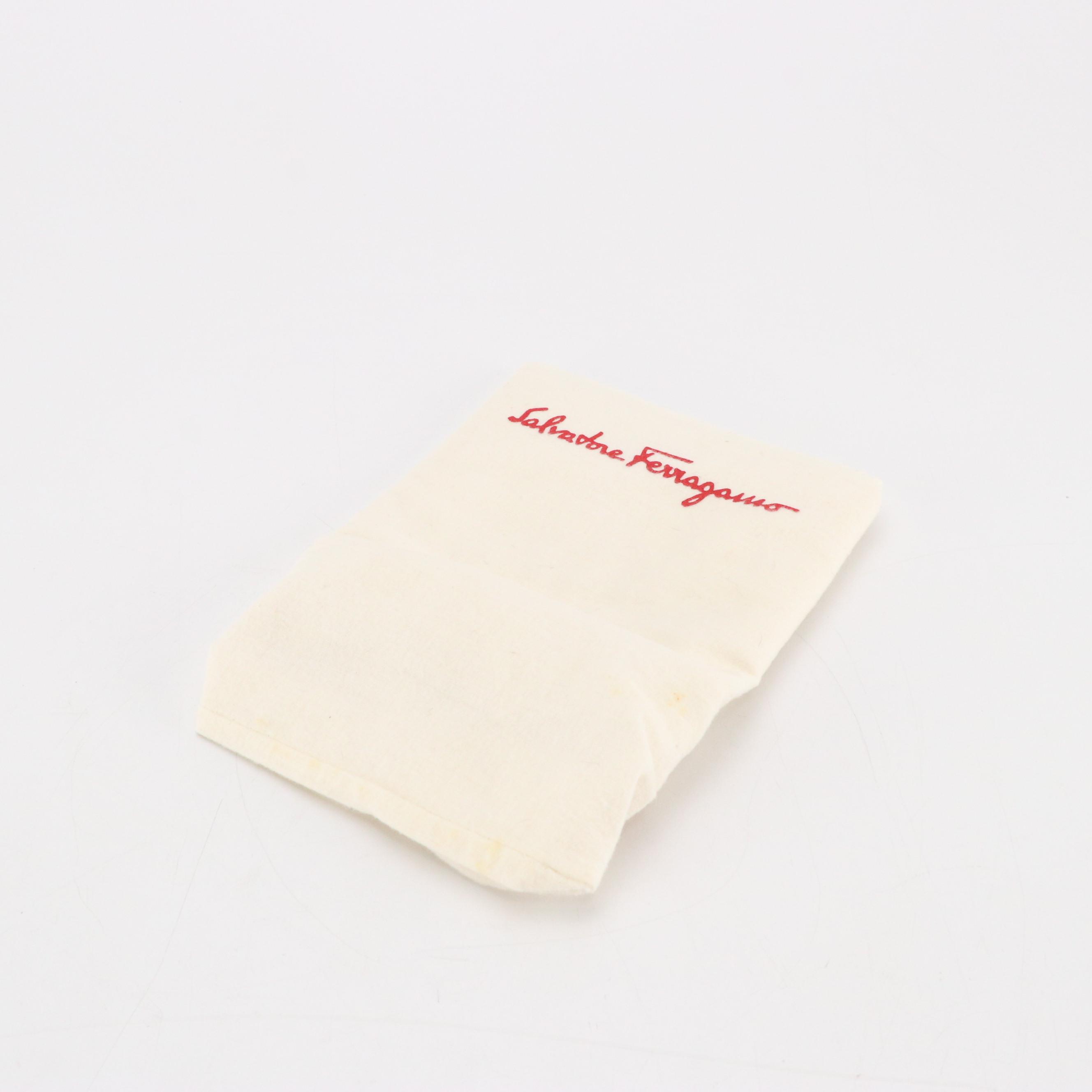 Salvatore Ferragamo Black Gancini Cloth Shoulder Bag with Leather Trim