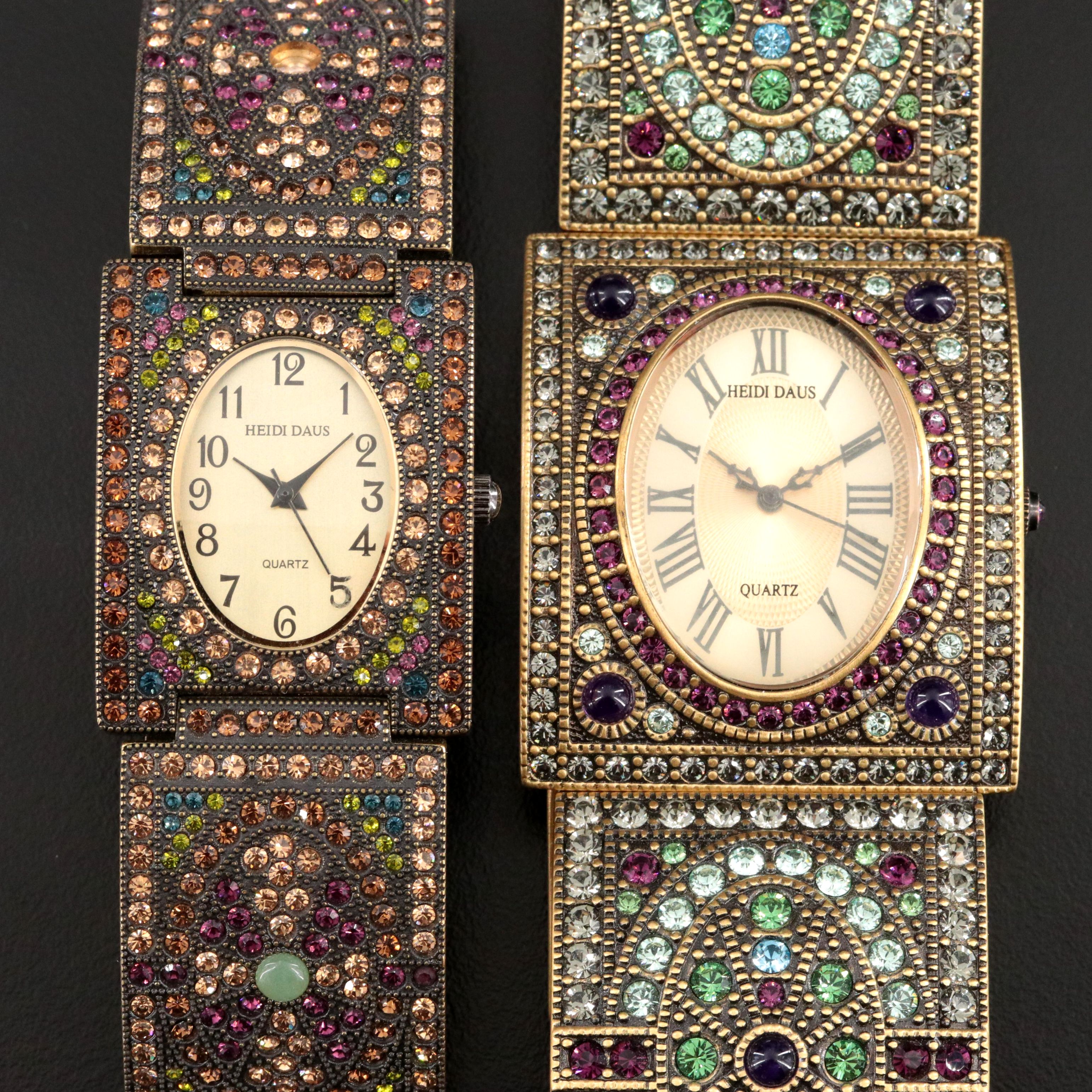 Heidi Daus Divinely Deco Rhinestone and Crystal  Quartz Watches