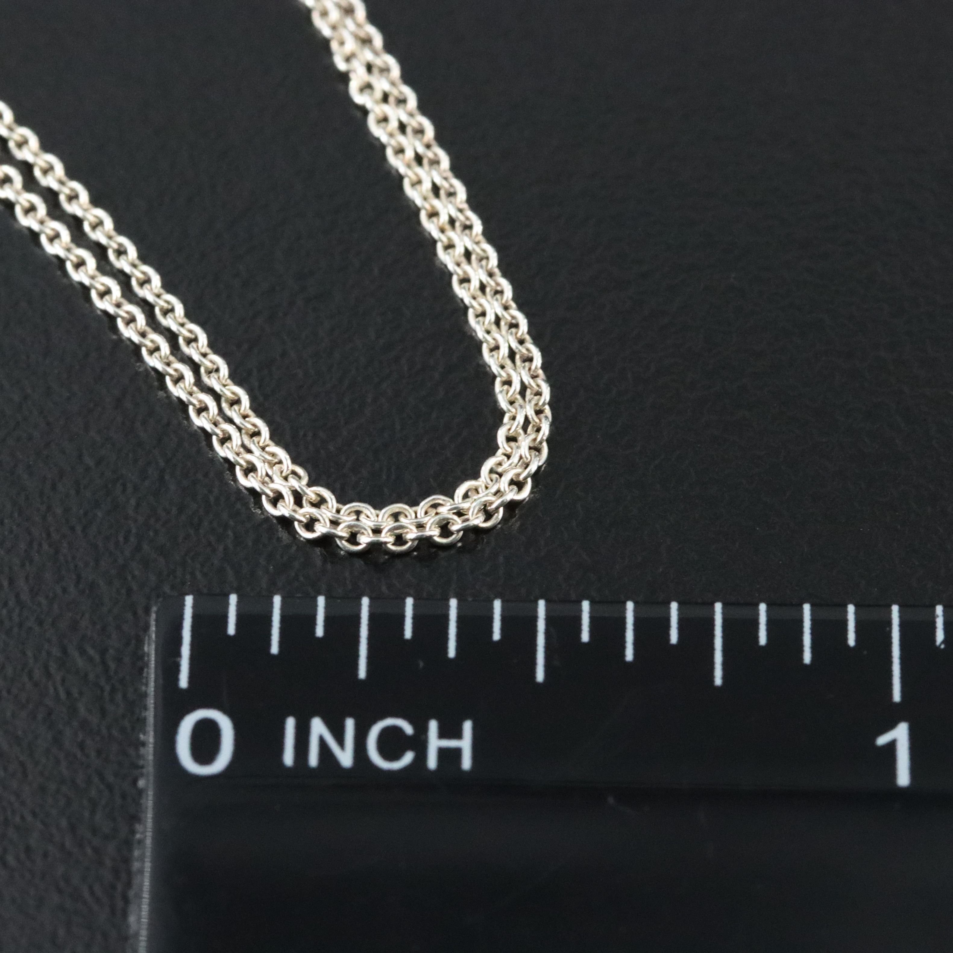 Elsa Peretti for Tiffany & Co. 0.03 CT Diamond By the Yard Sterling Necklace