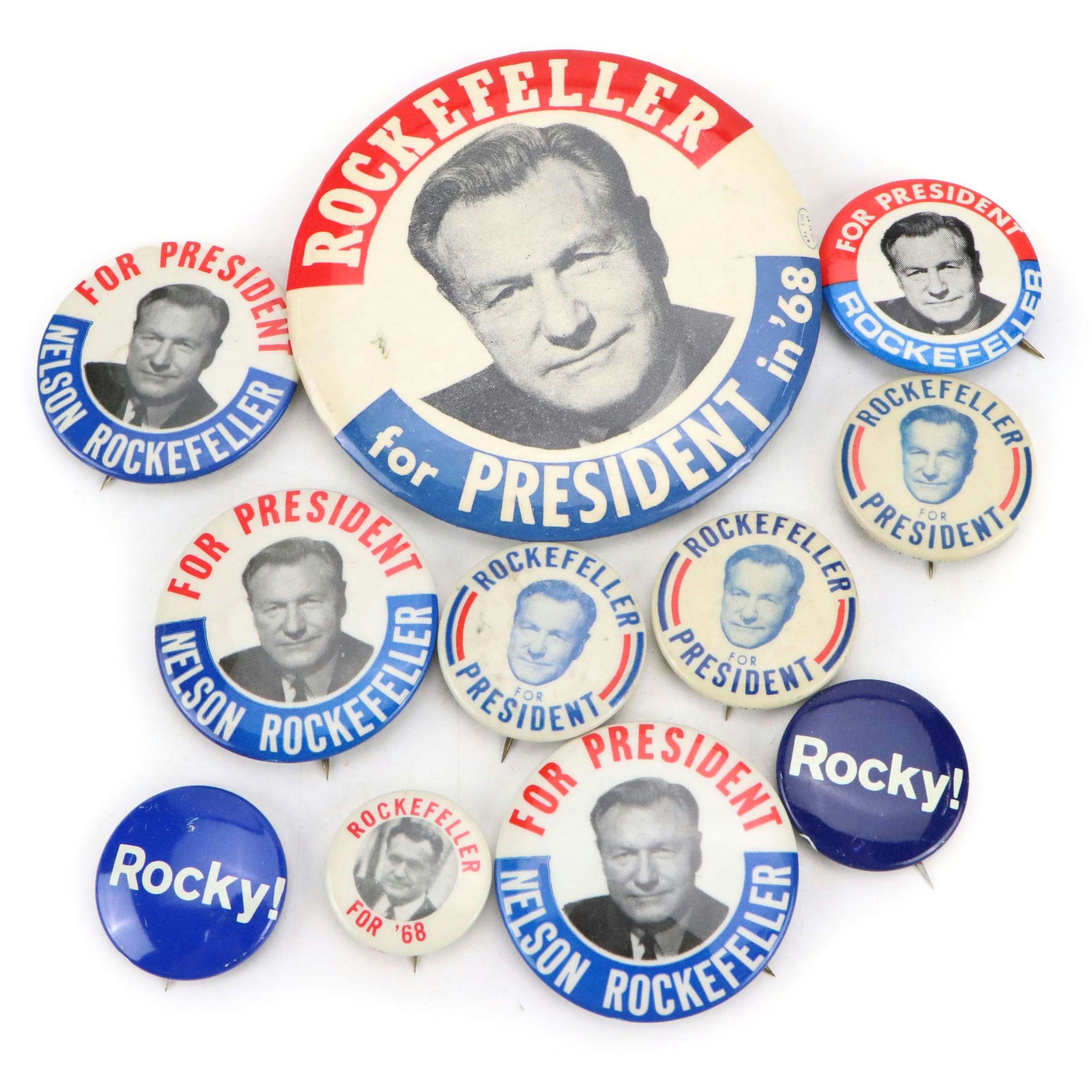 Nelson Rockefeller Political Campaign Pinbacks, 1970s