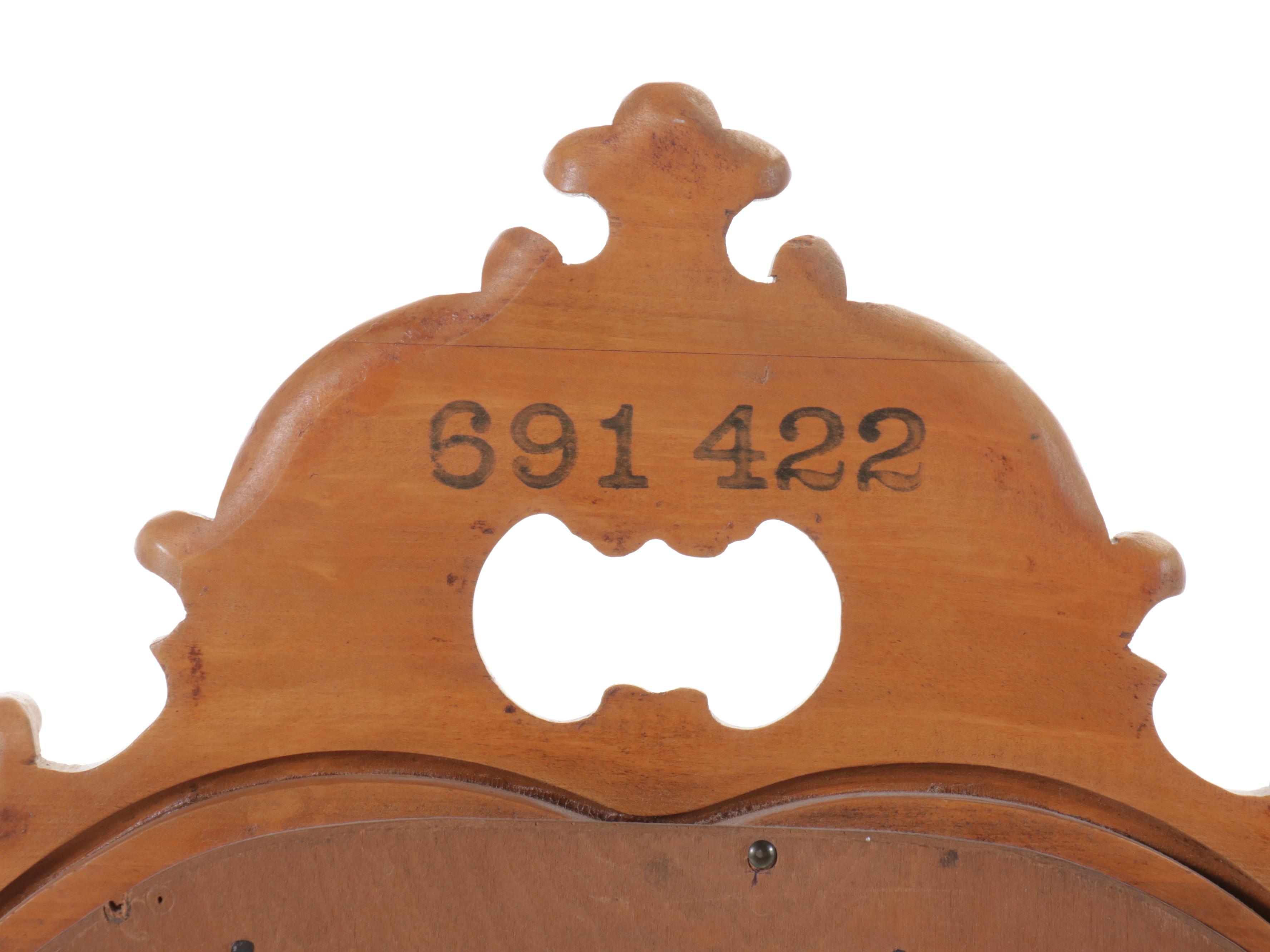 Rococo Style Carved Wood Wall Mirror, Vintage