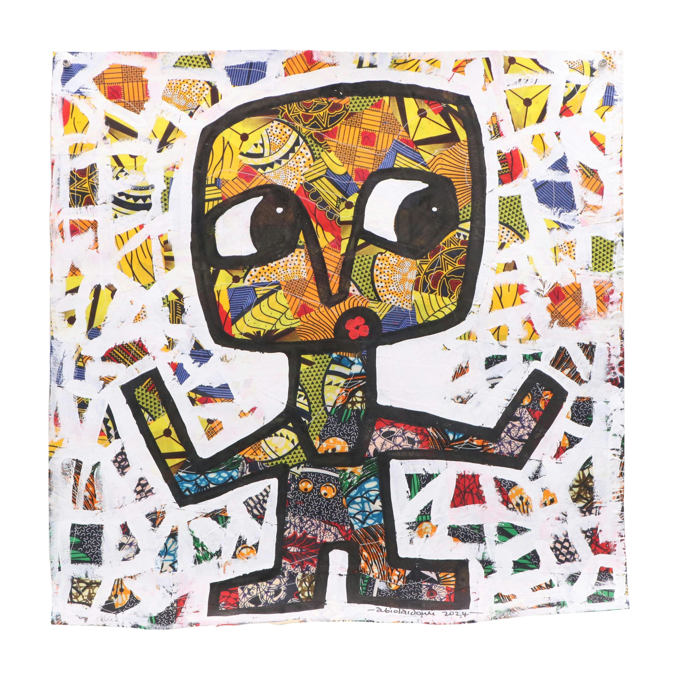 Abiola Idowu Modern Mixed Media Painting "Love," 2024