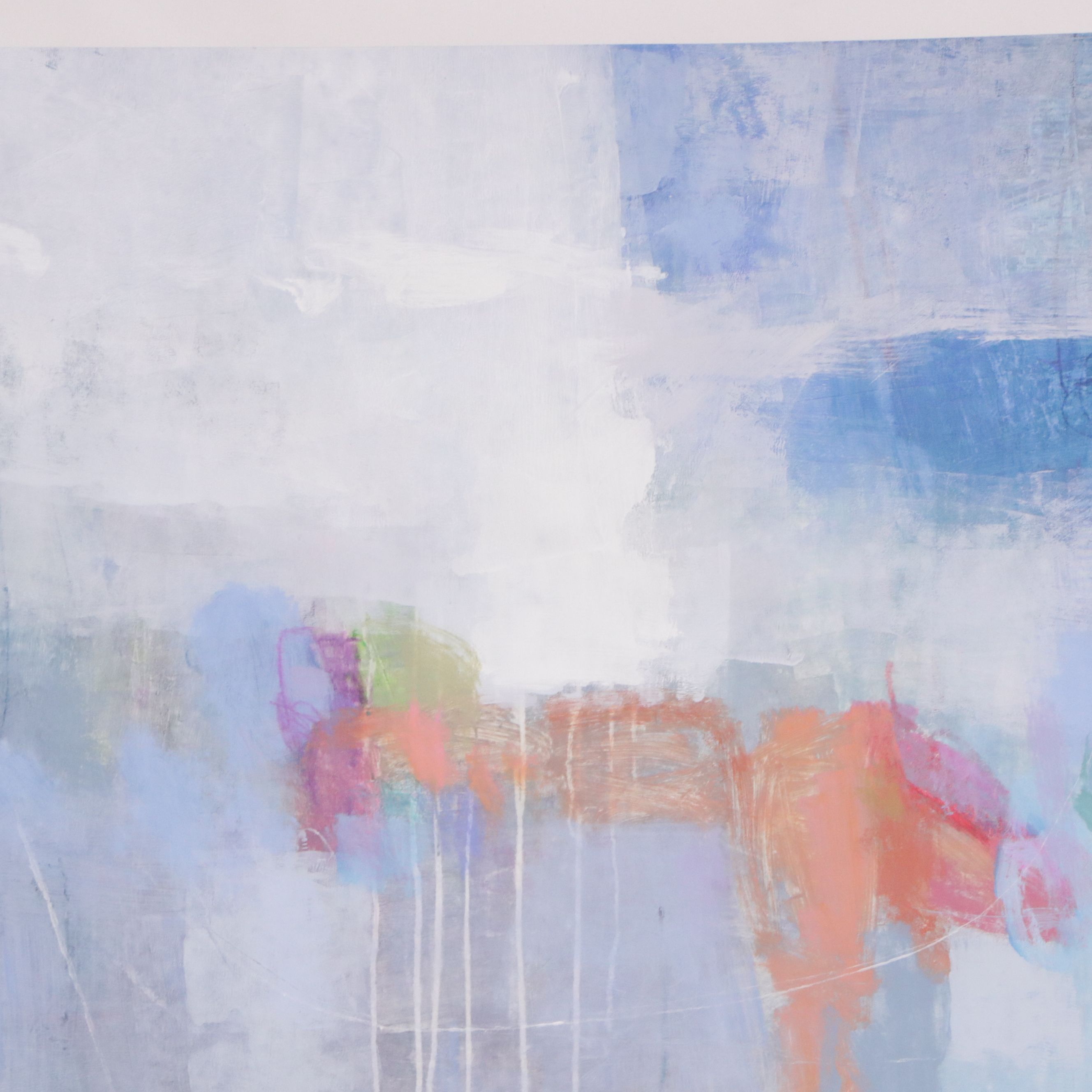 Ursula J. Brenner Abstract Mixed Media Painting, 21st Century