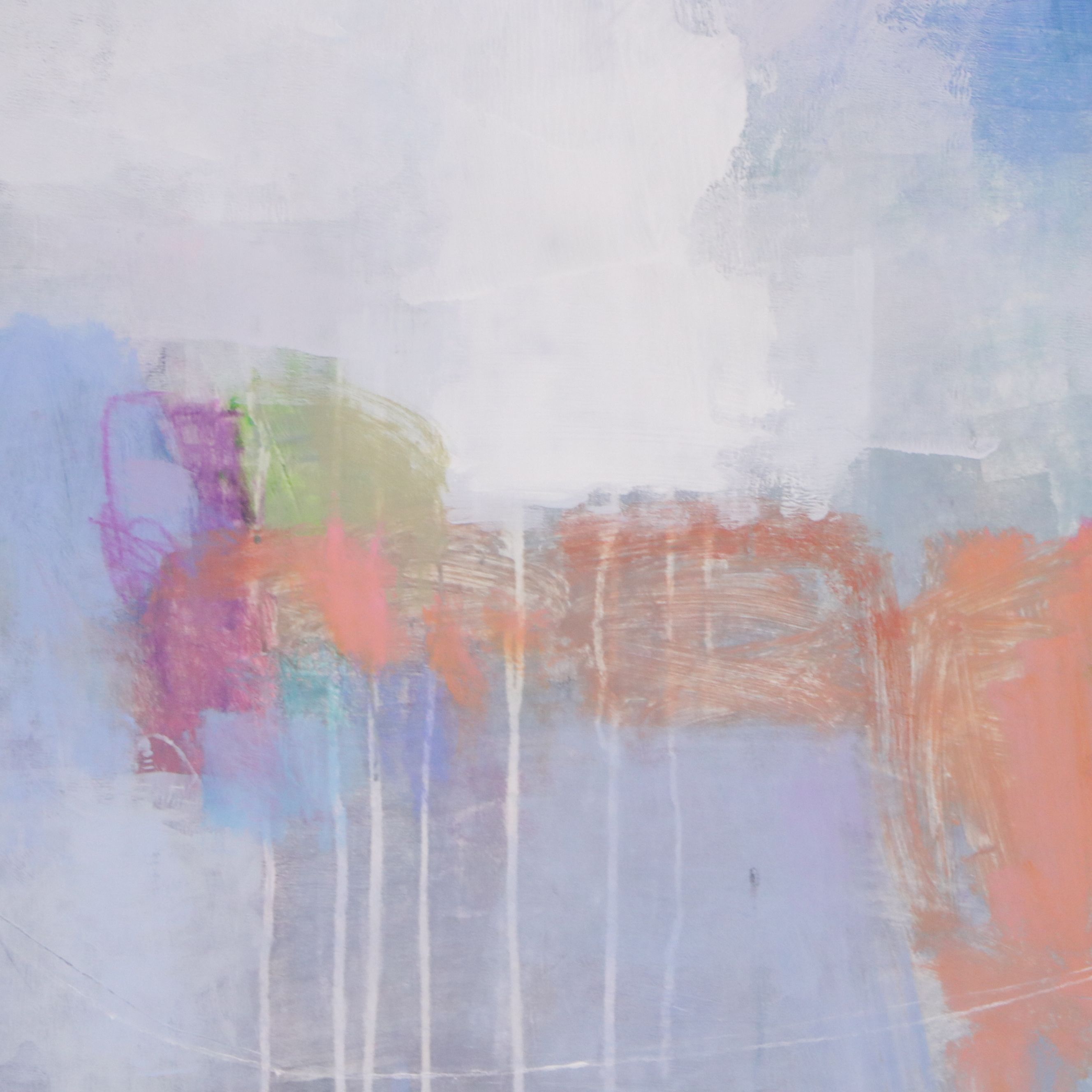 Ursula J. Brenner Abstract Mixed Media Painting, 21st Century