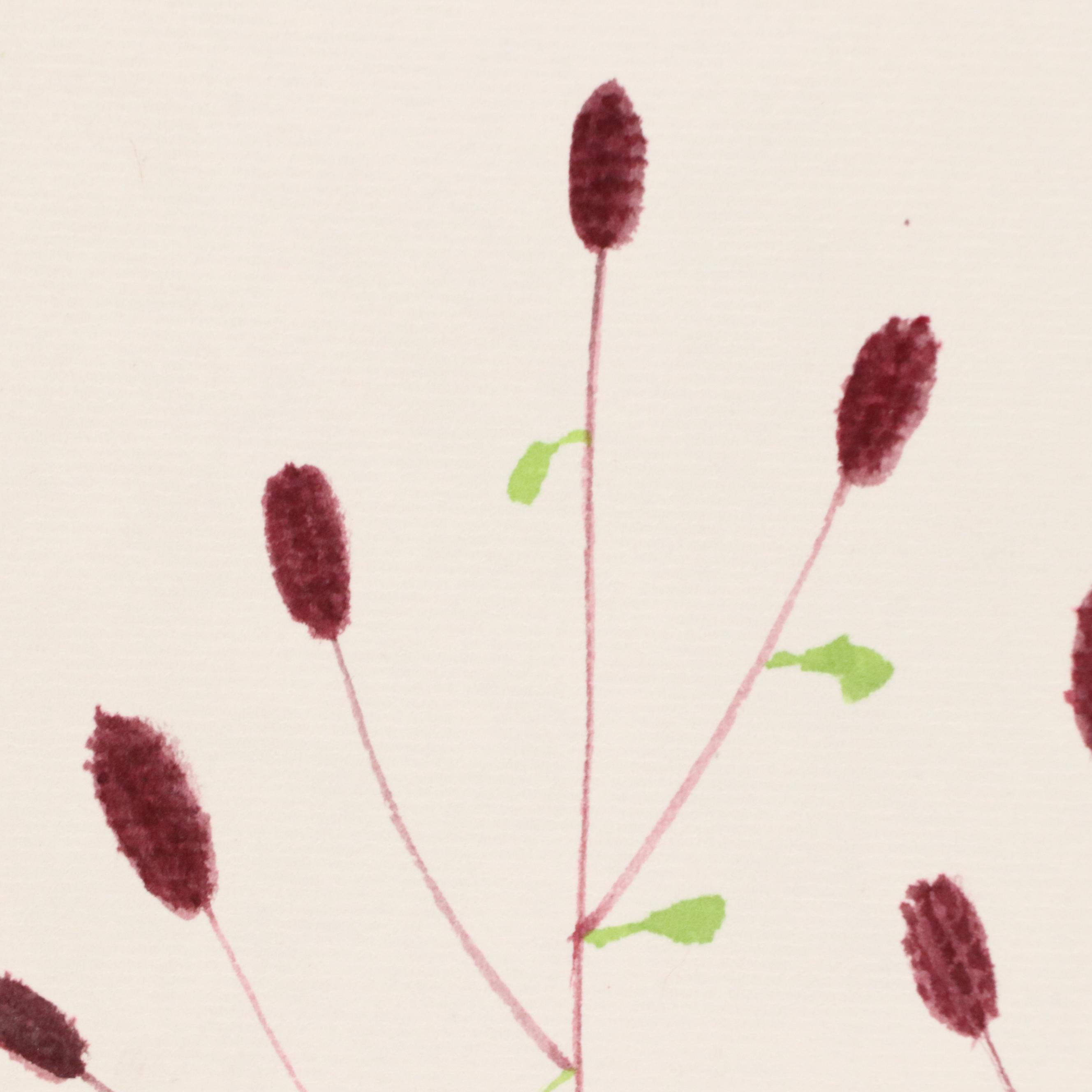East Asian Watercolor Paintings of Seasonal Flowers, 20th or 21st Century