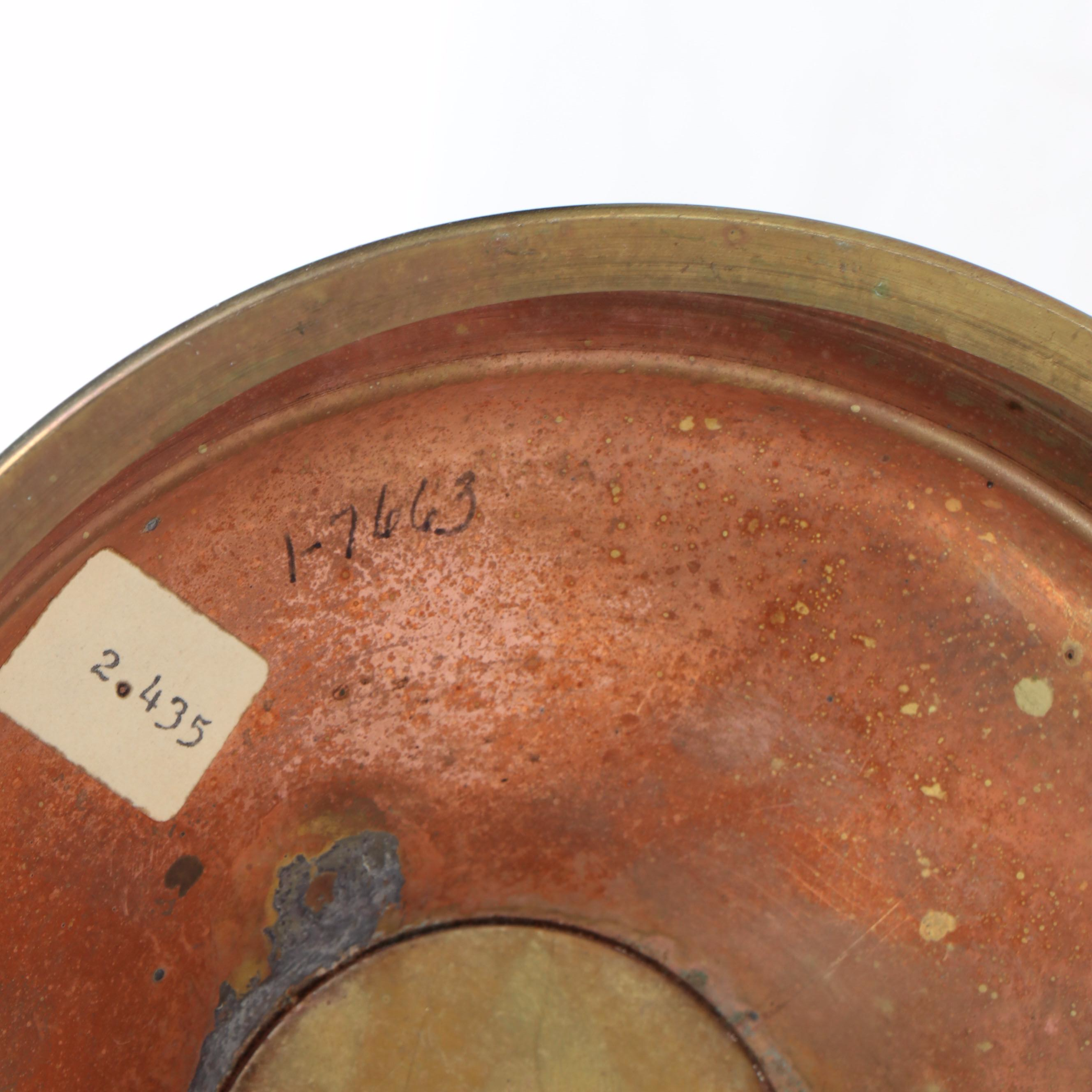 Brass Reflector Candlestick Pair, Vintage