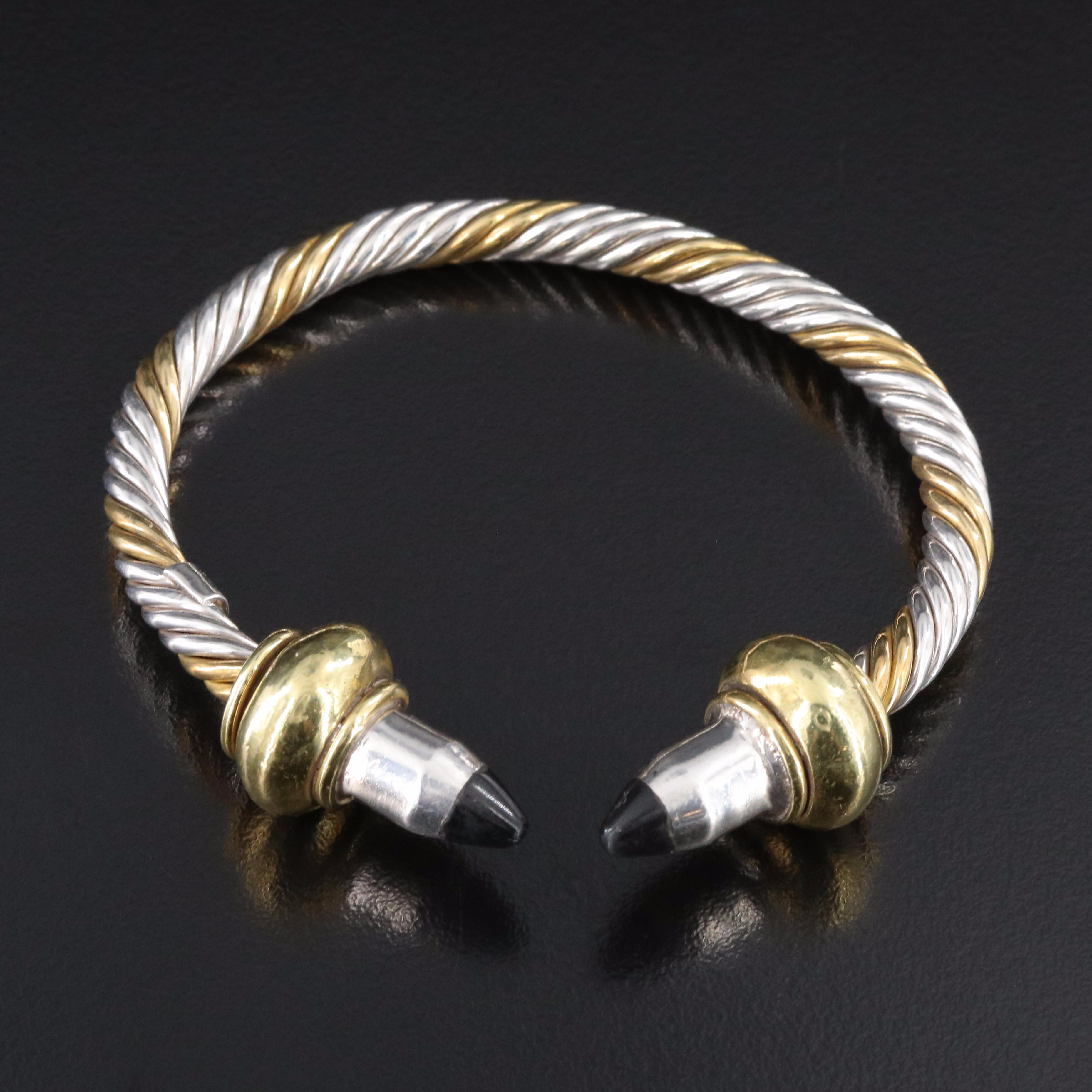 Mexican Two-Tone Torque Cuff Including Sterling