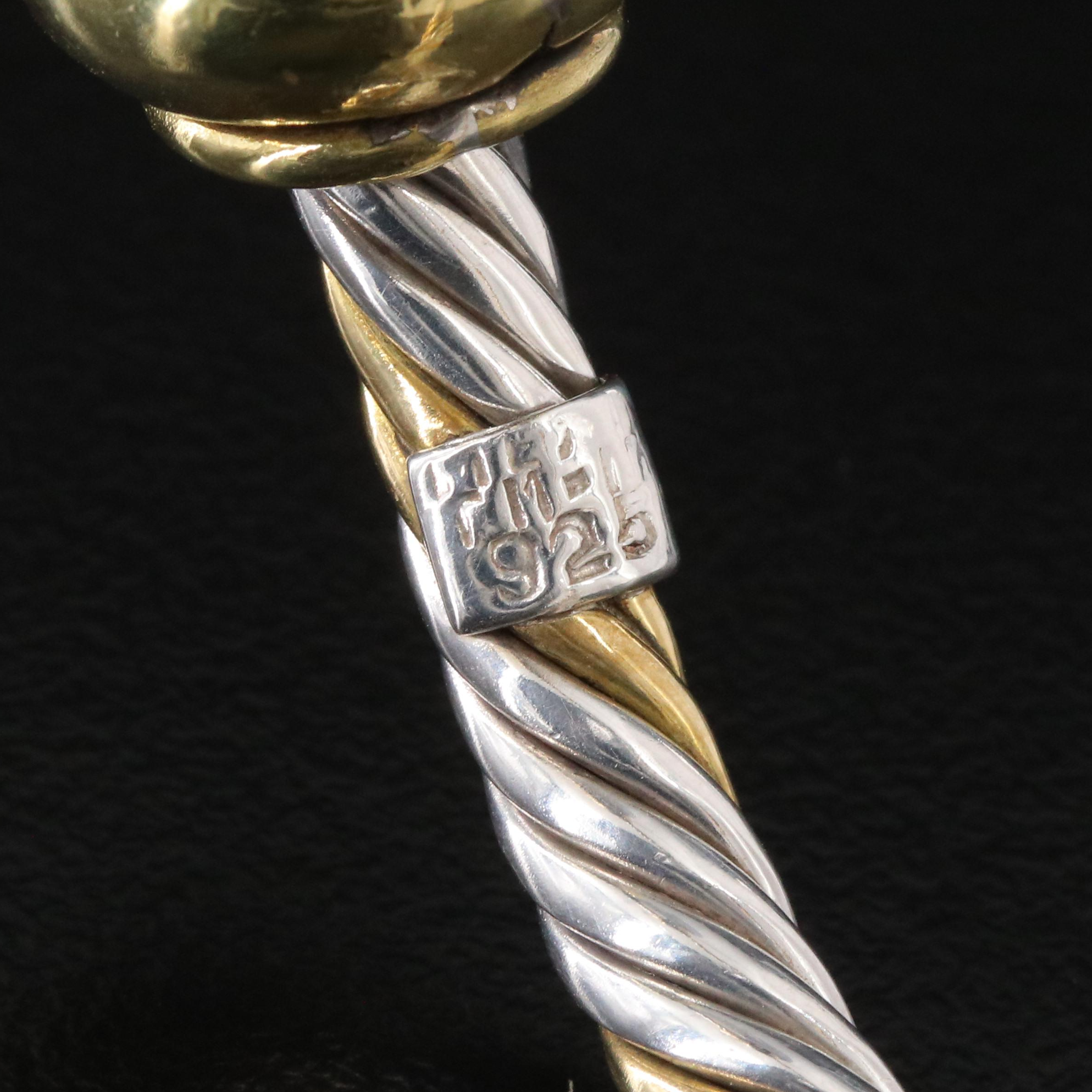 Mexican Two-Tone Torque Cuff Including Sterling