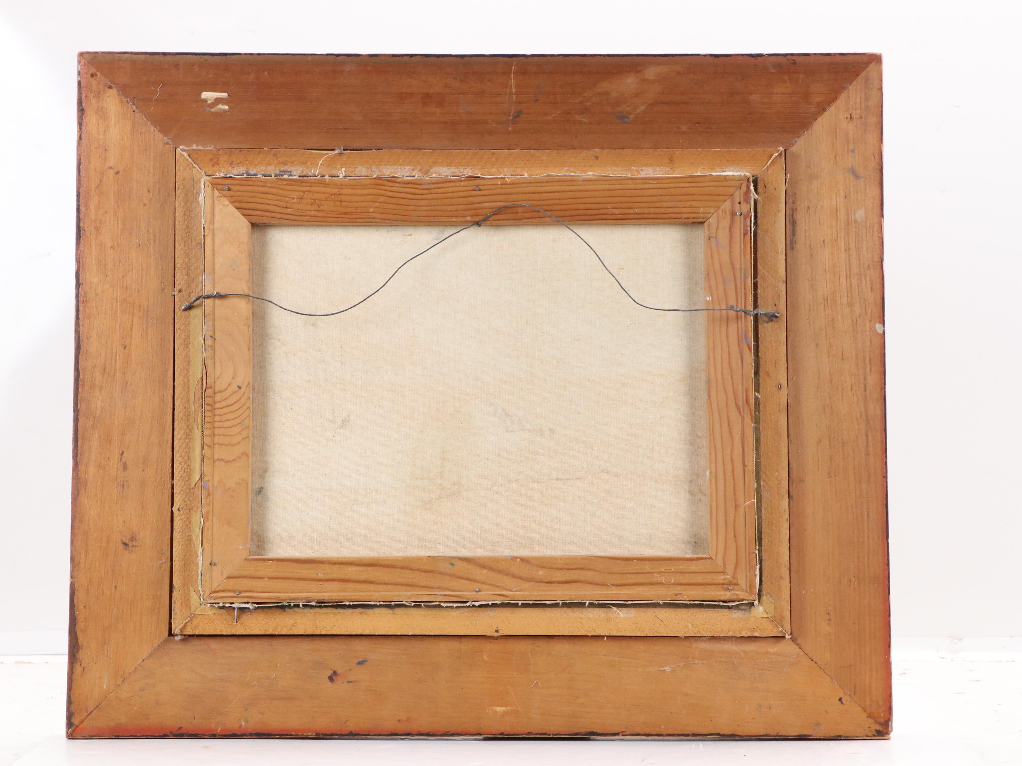 Robert L. Foster Landscape Oil Painting with Farmland and Mountains, 1978