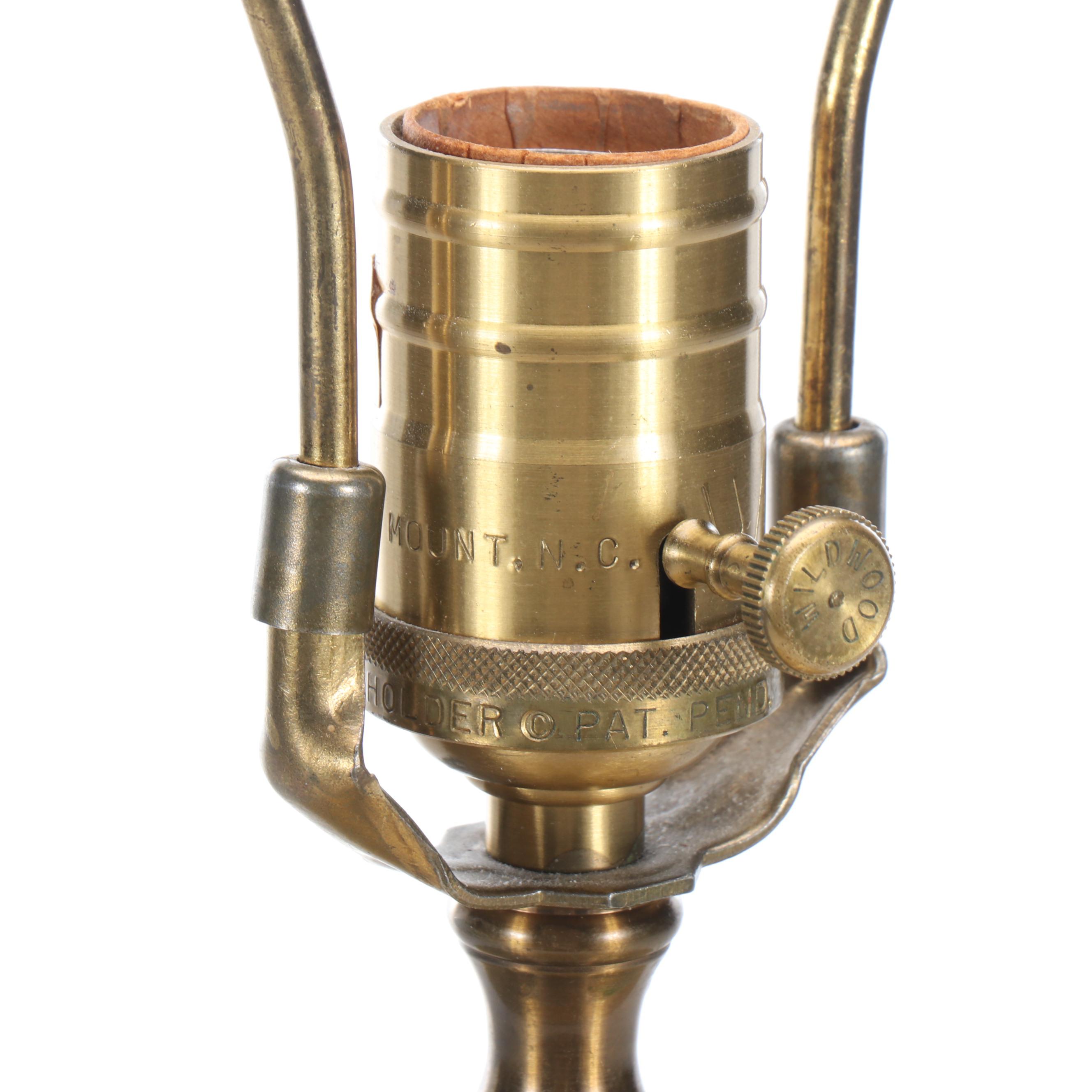 Wildwood Hand-Painted Porcelain and Brass Table Lamp