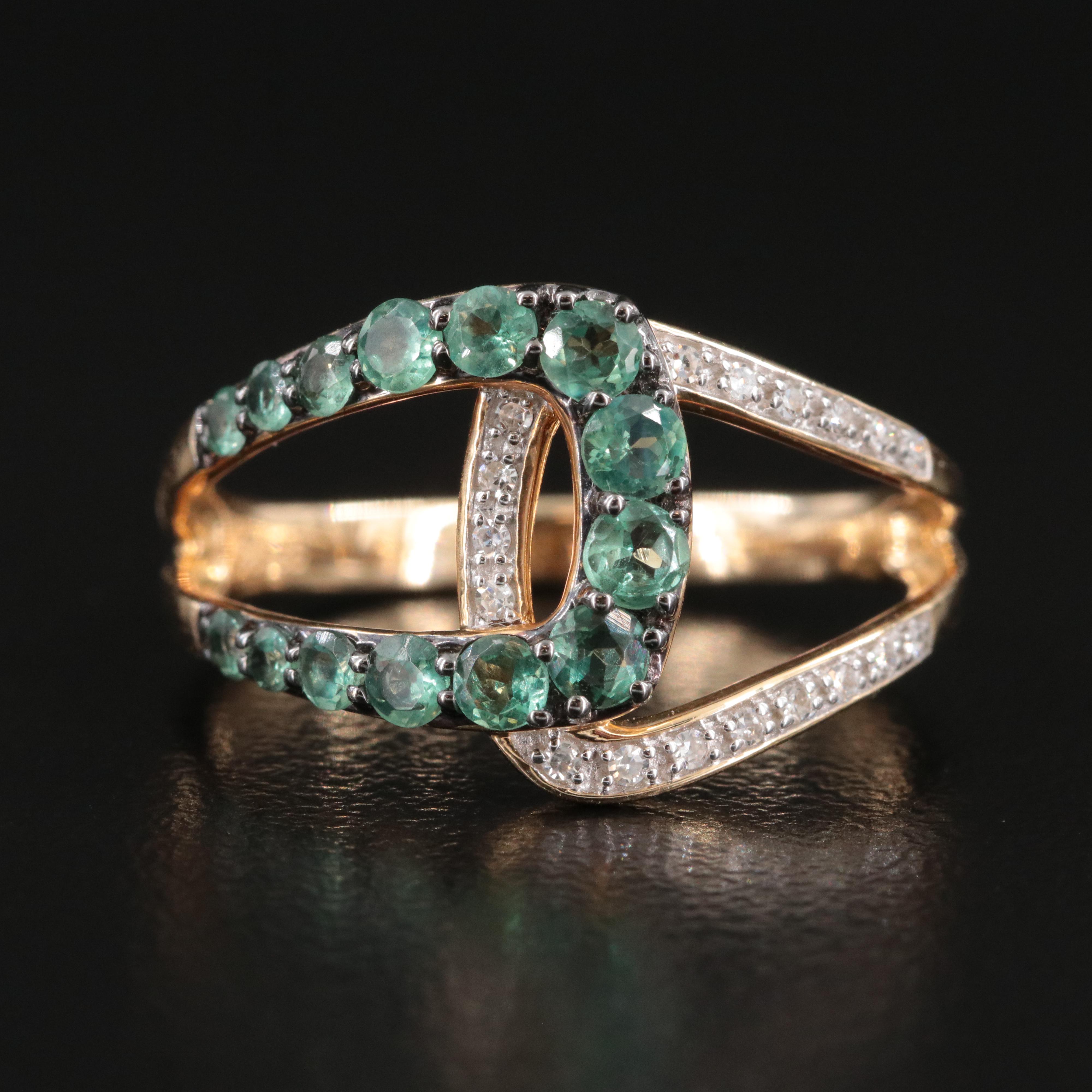 14K Alexandrite and Diamond Ring