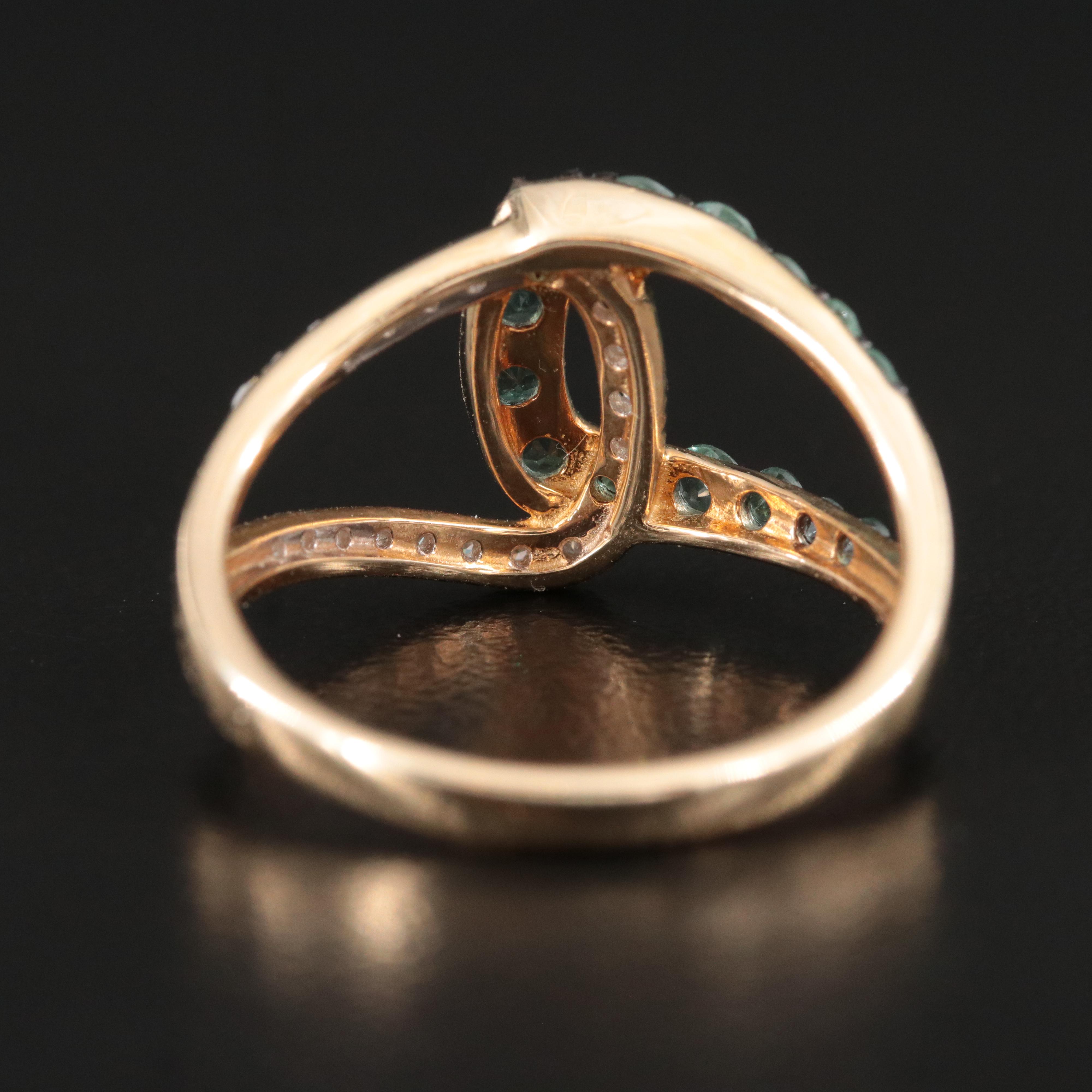 14K Alexandrite and Diamond Ring