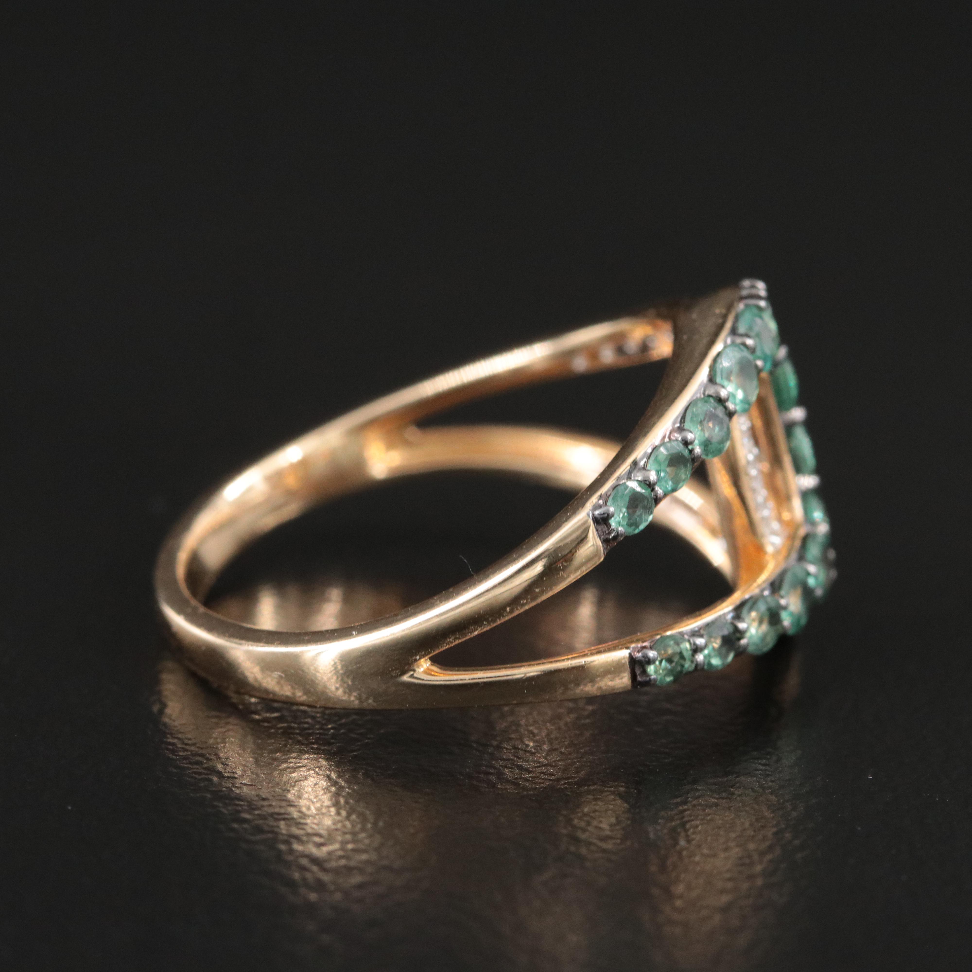 14K Alexandrite and Diamond Ring