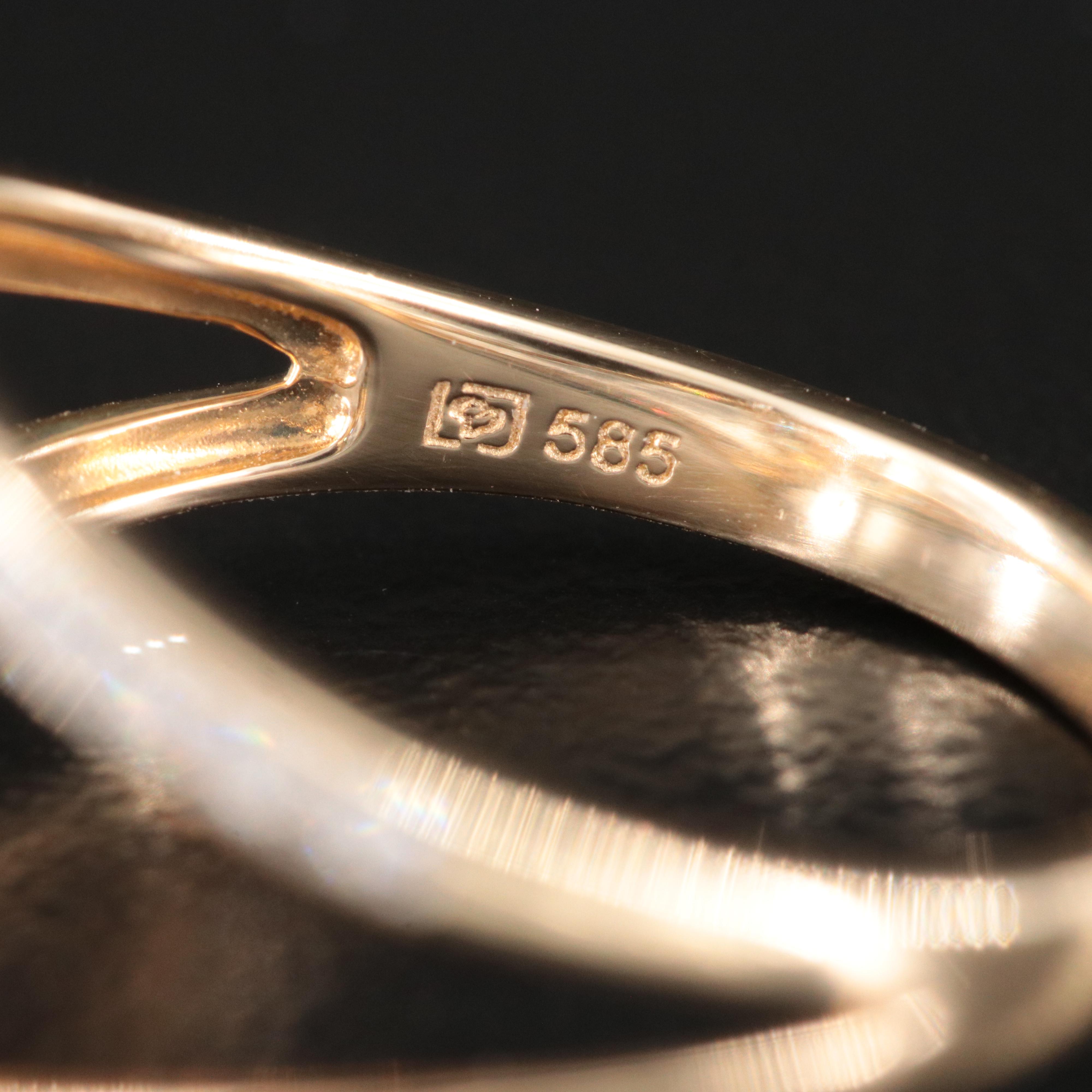 14K Alexandrite and Diamond Ring