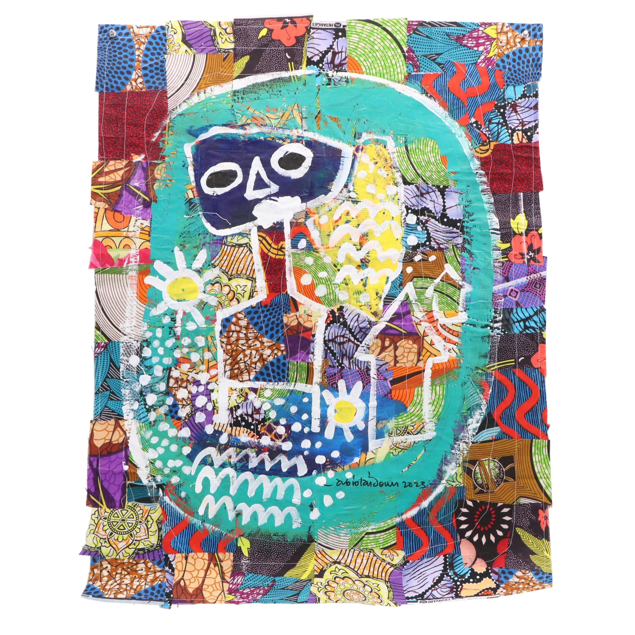 Abiola Idowu Abstract Mixed Media Painting "Faith is Action," 2024