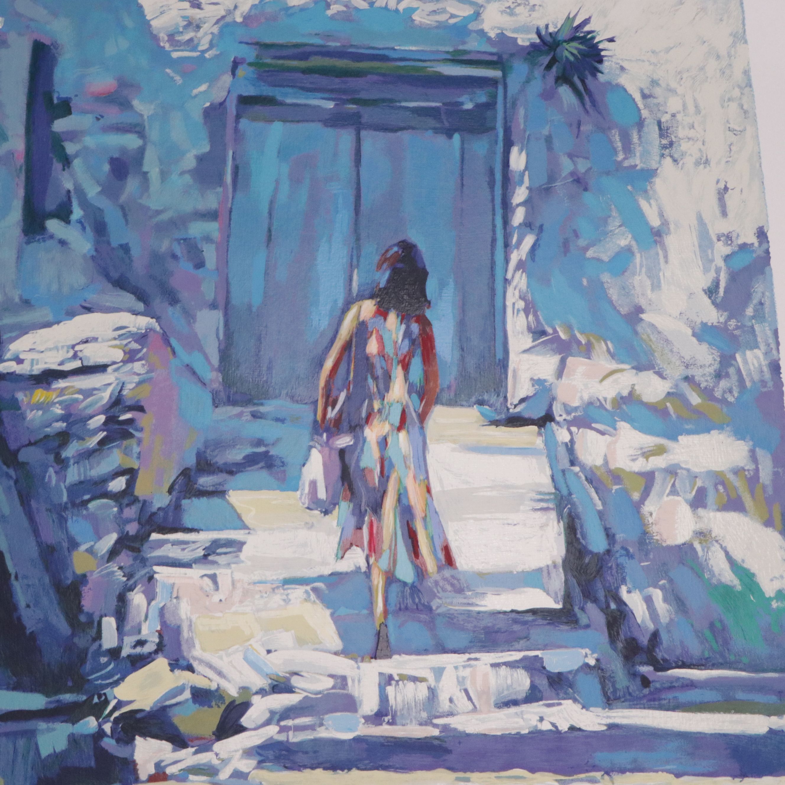 Nicola Simbari Hand-Embellished Serigraph "Santangelo," 1994