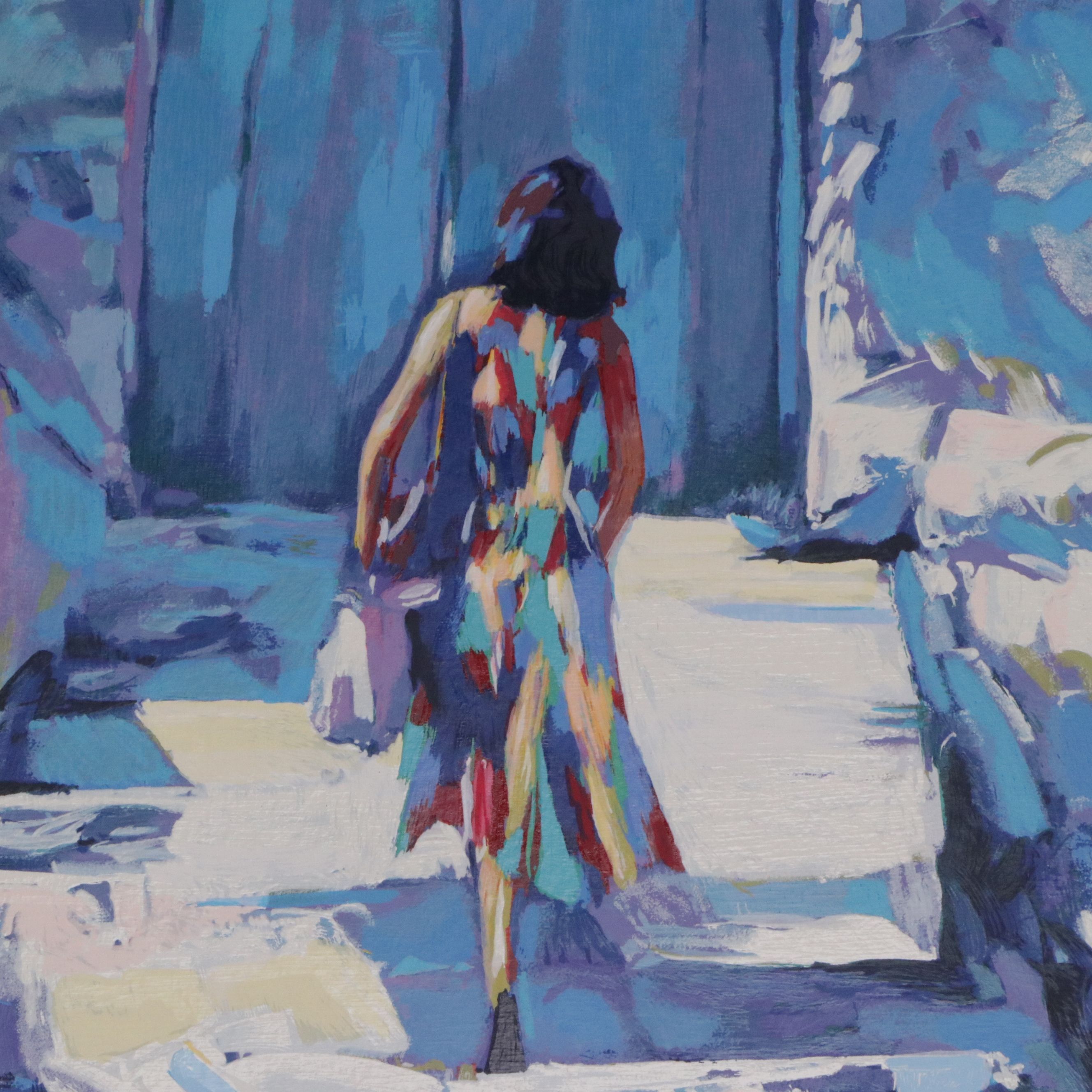 Nicola Simbari Hand-Embellished Serigraph "Santangelo," 1994