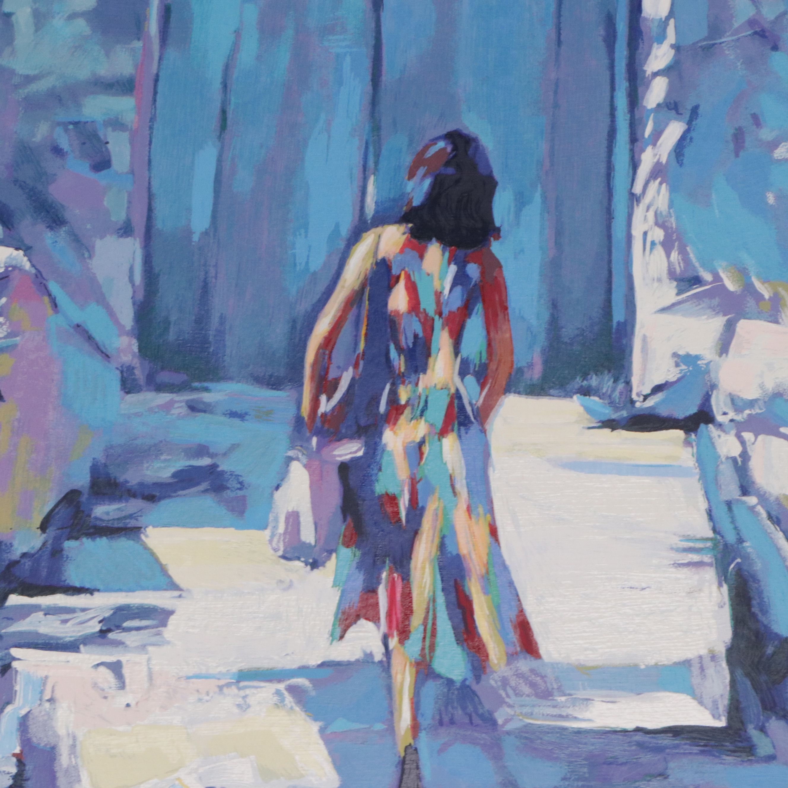 Nicola Simbari Hand-Embellished Serigraph "Santangelo," 1994