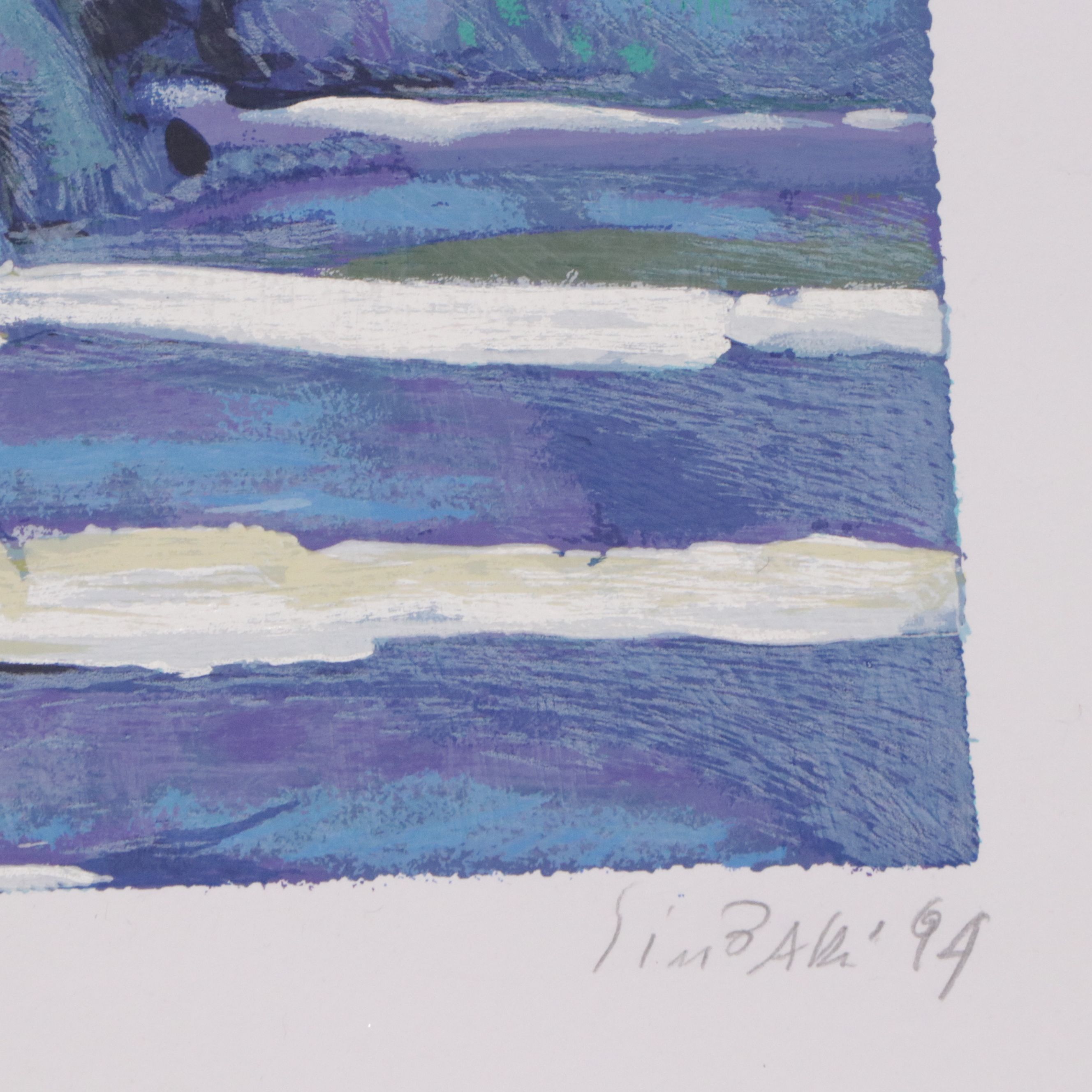 Nicola Simbari Hand-Embellished Serigraph "Santangelo," 1994