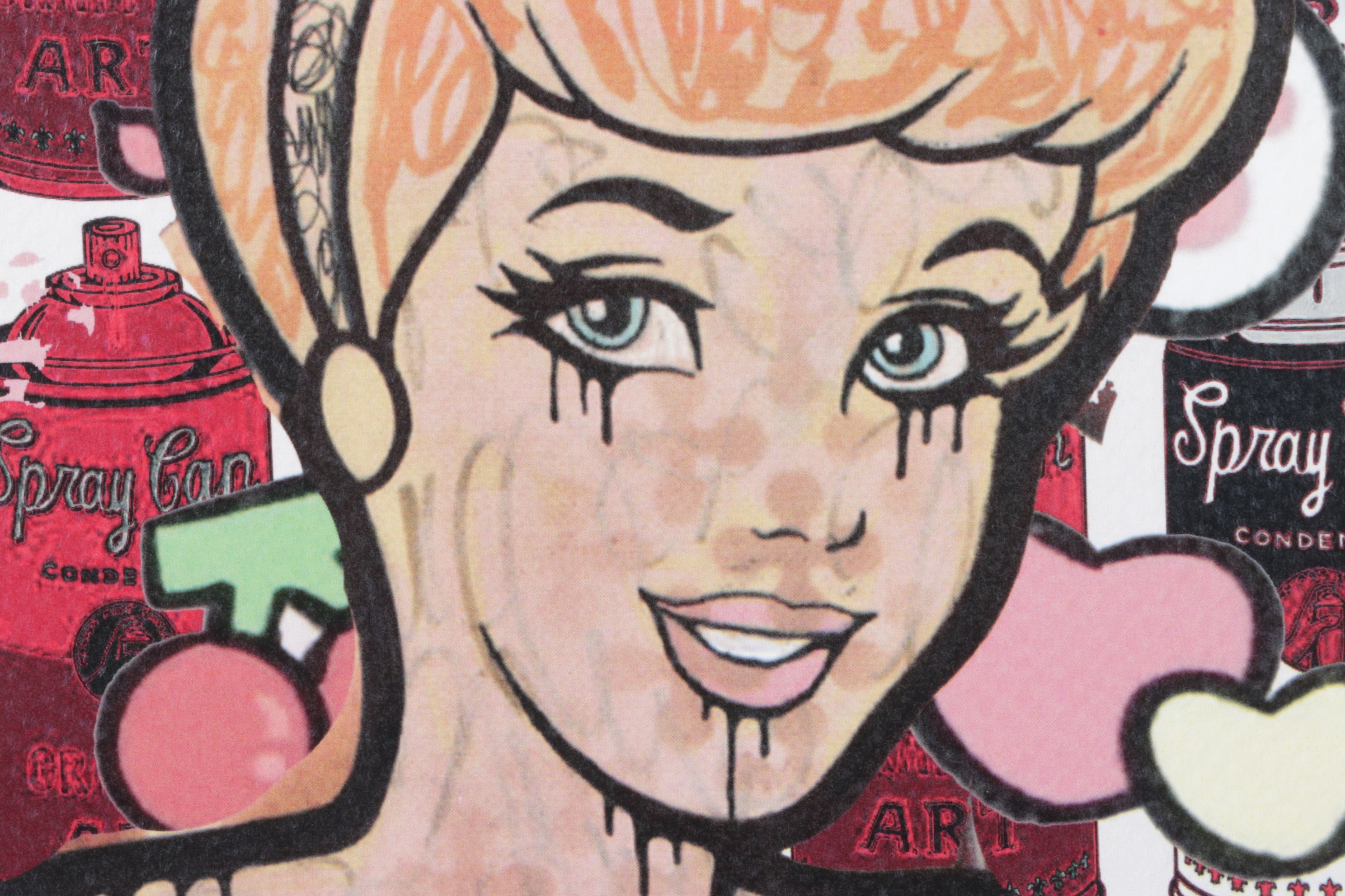 Death NYC Pop Art Digital Graphic Print Homage to Hello Kitty, 2025