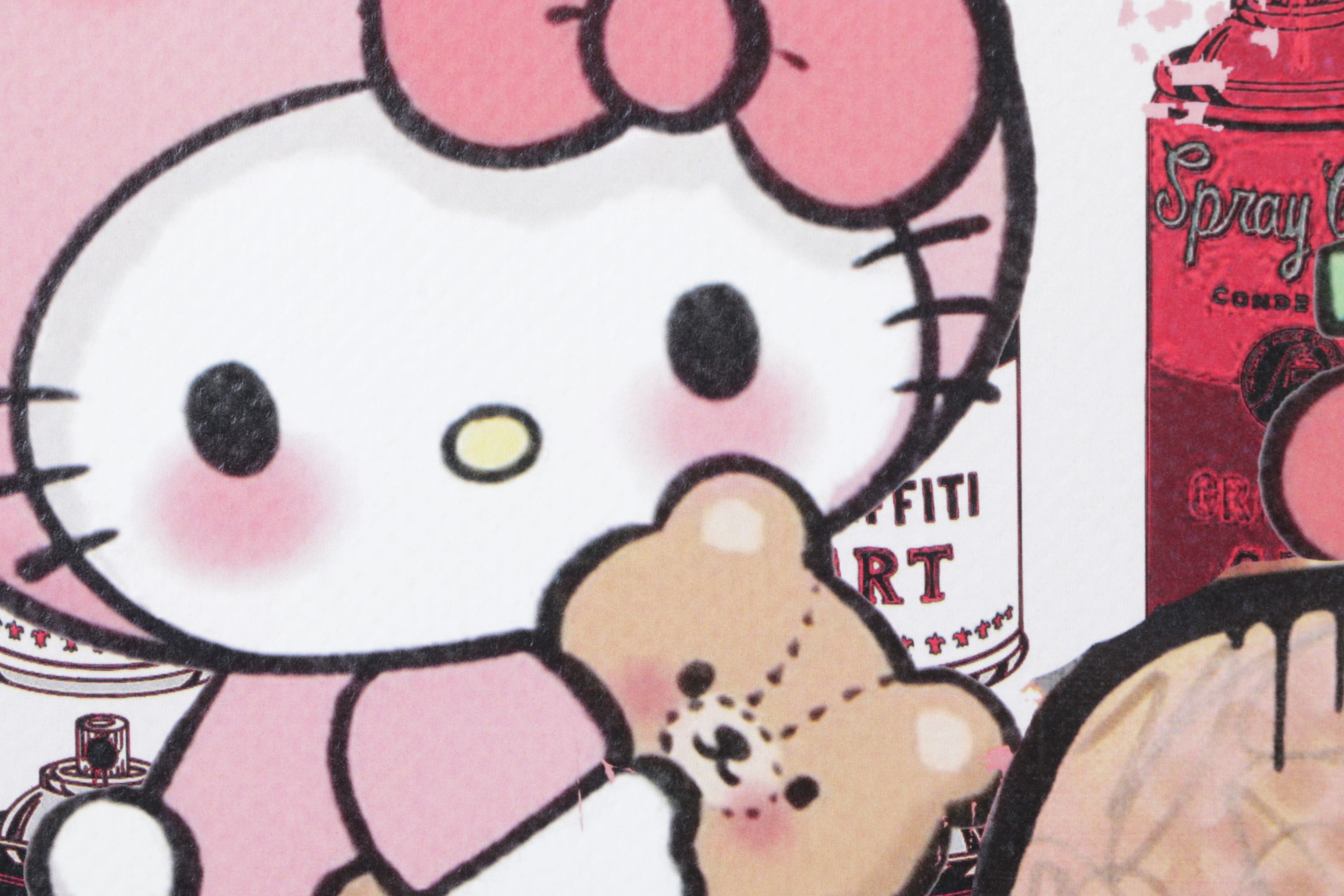 Death NYC Pop Art Digital Graphic Print Homage to Hello Kitty, 2025