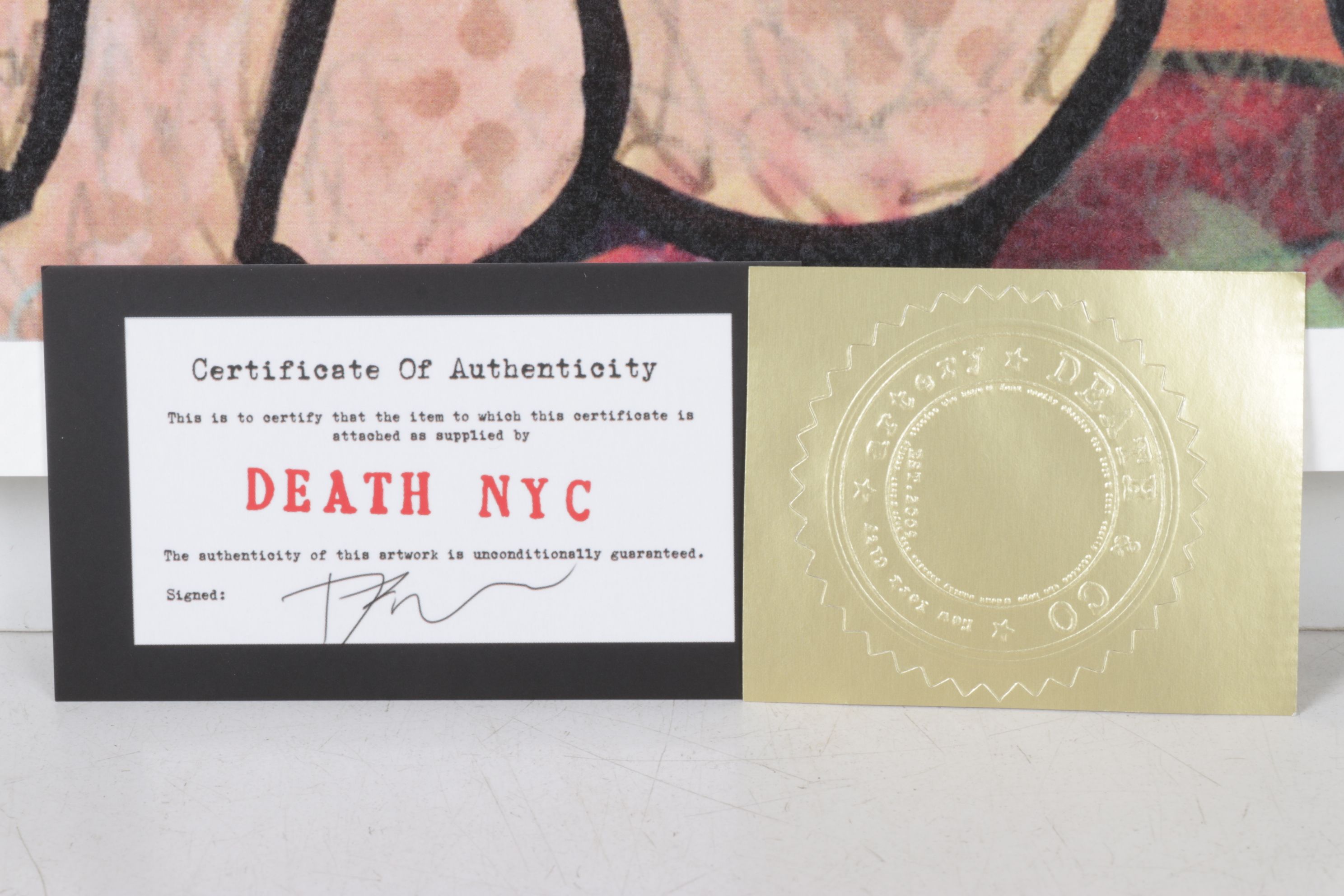 Death NYC Pop Art Digital Graphic Print Homage to Hello Kitty, 2025