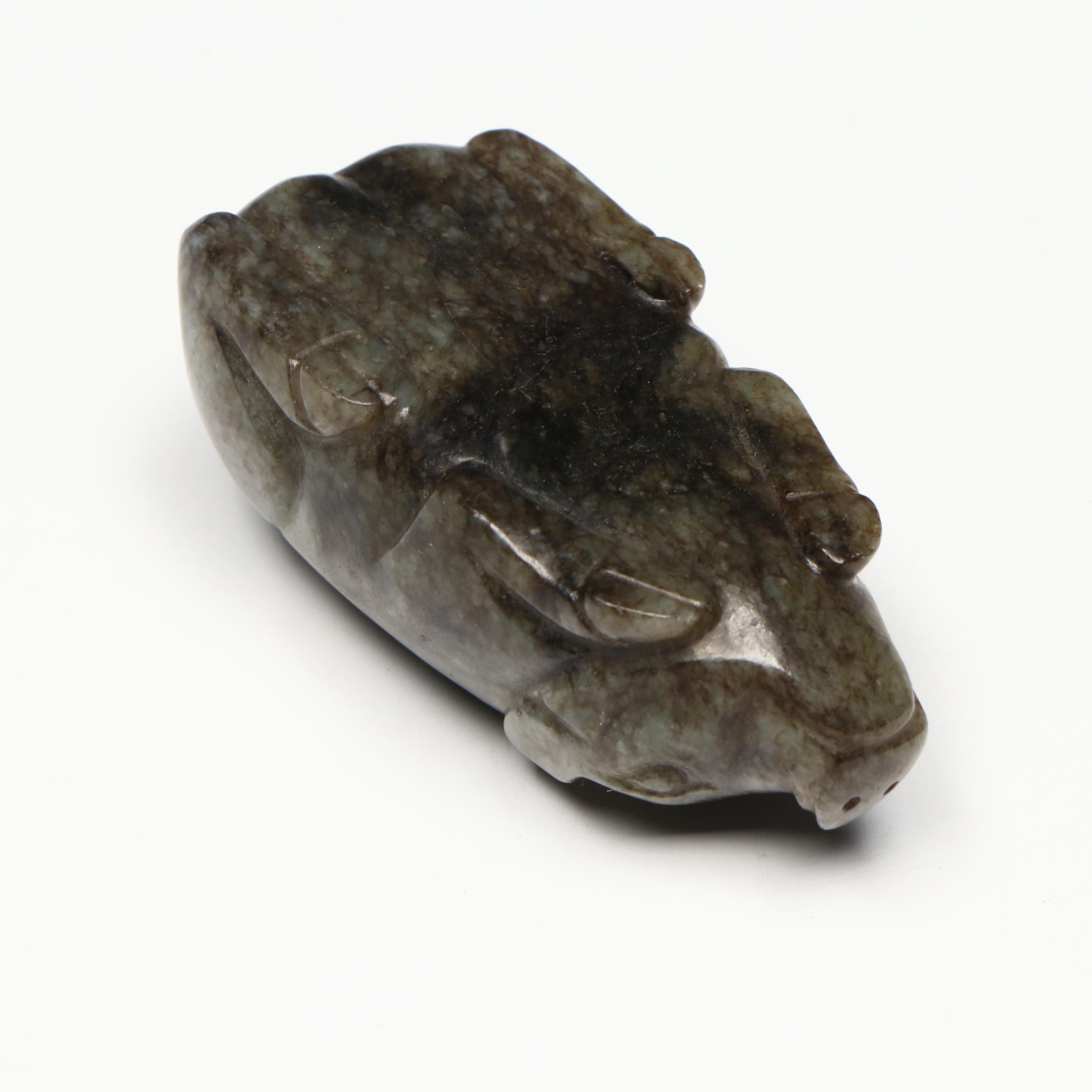 Chinese Carved Serpentine Pig