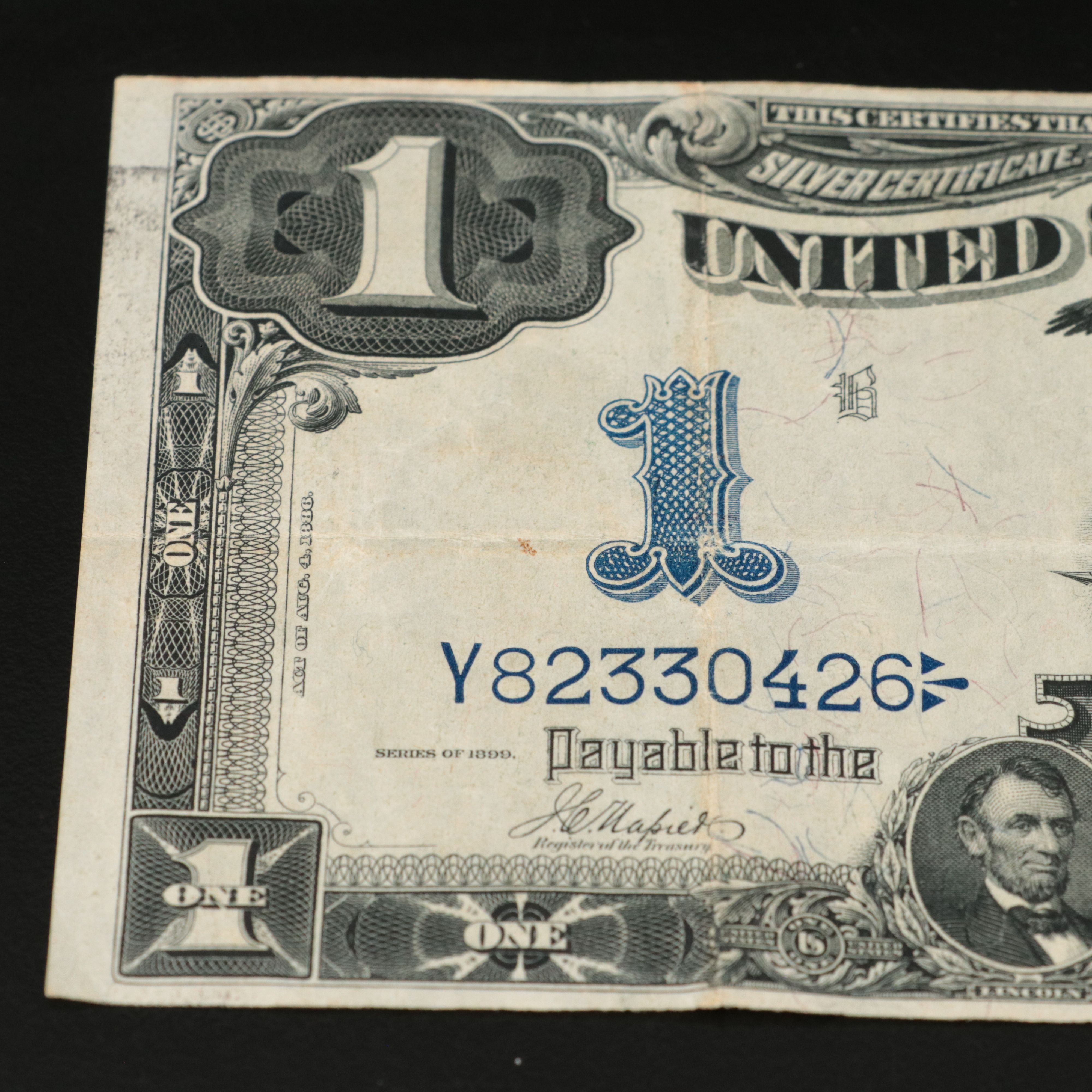 1899 Black Eagle One Dollar Silver Certificate