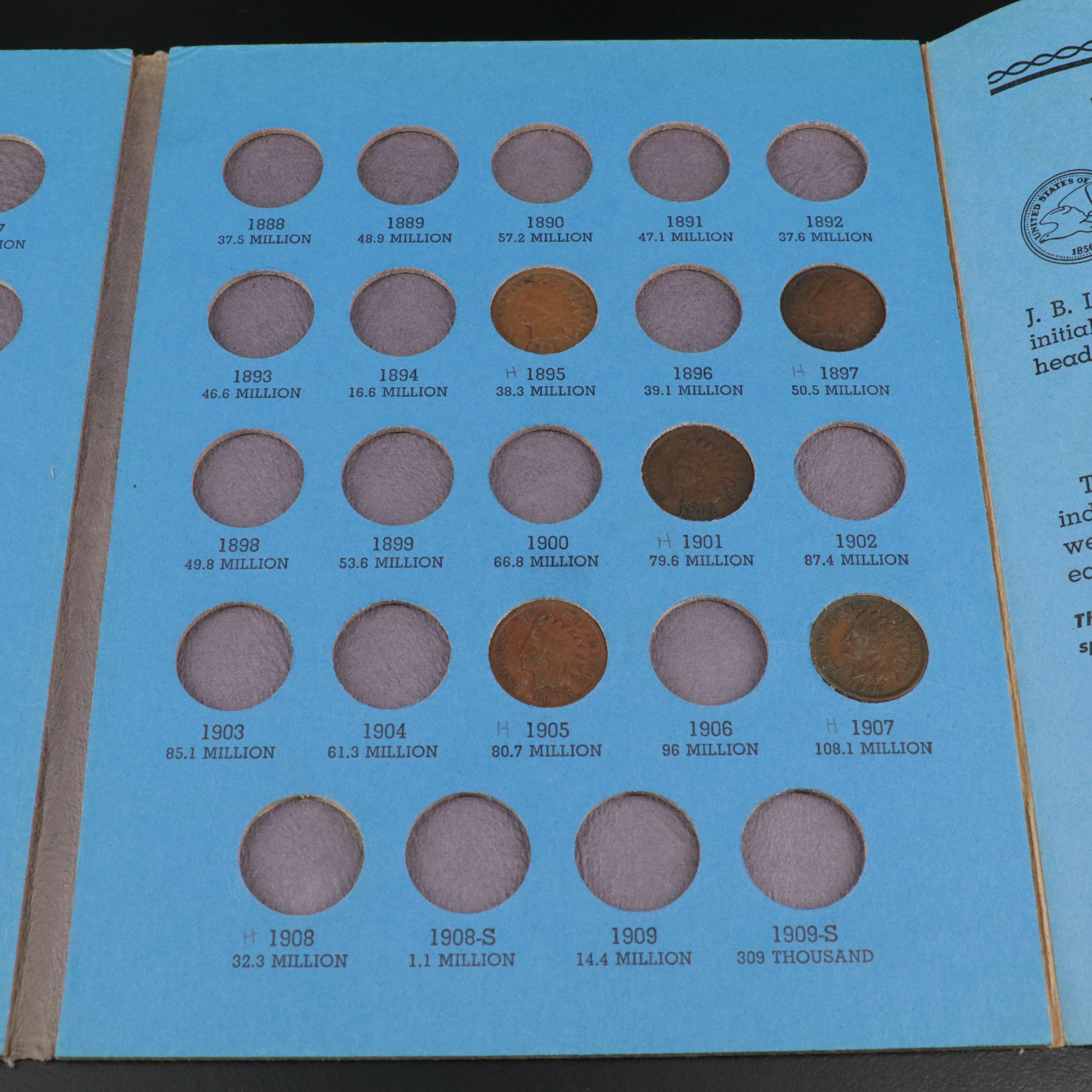 Partial Set of Fifteen lndian Cents