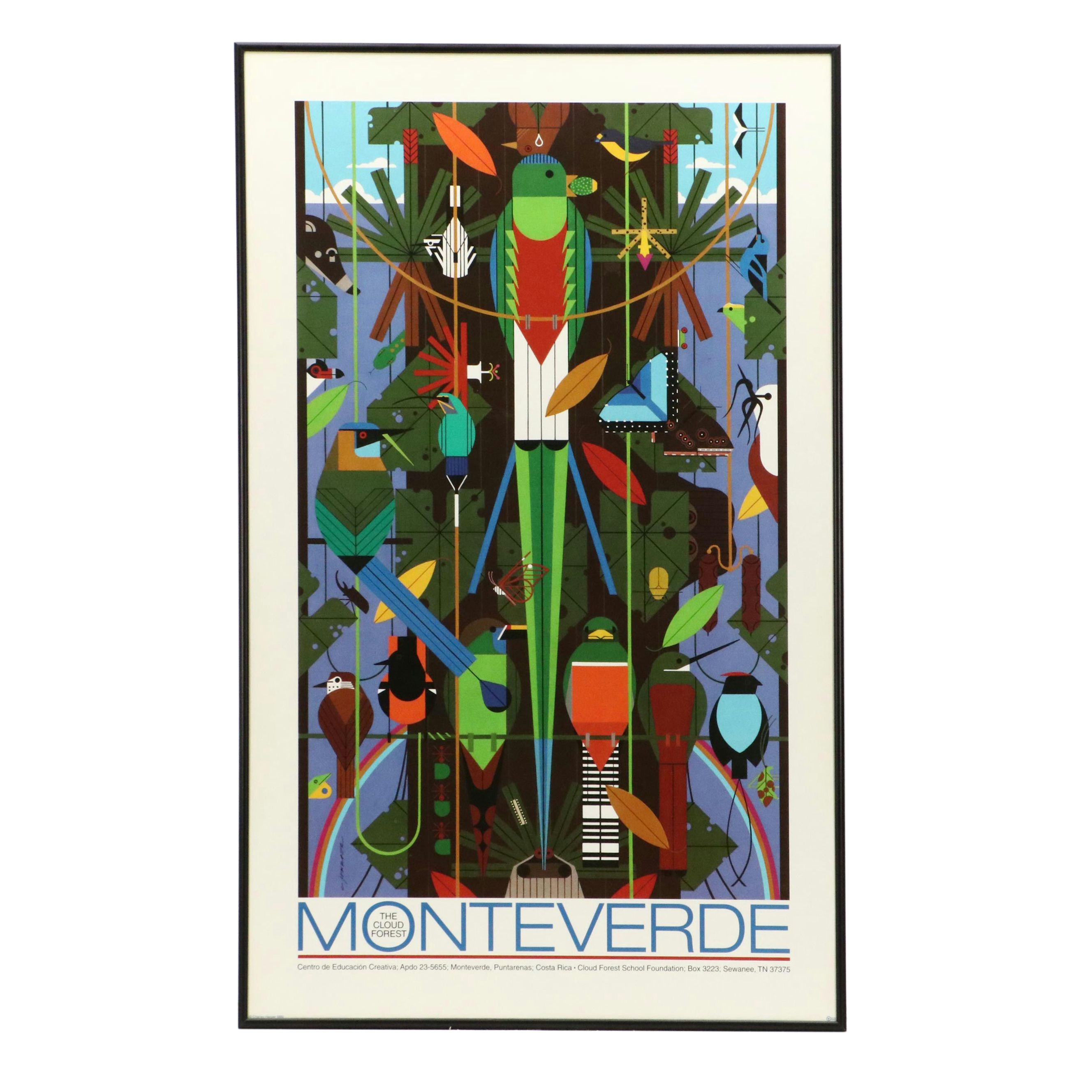 Offset Lithograph After Charley Harper "Monteverde, The Cloud Forest," 1999