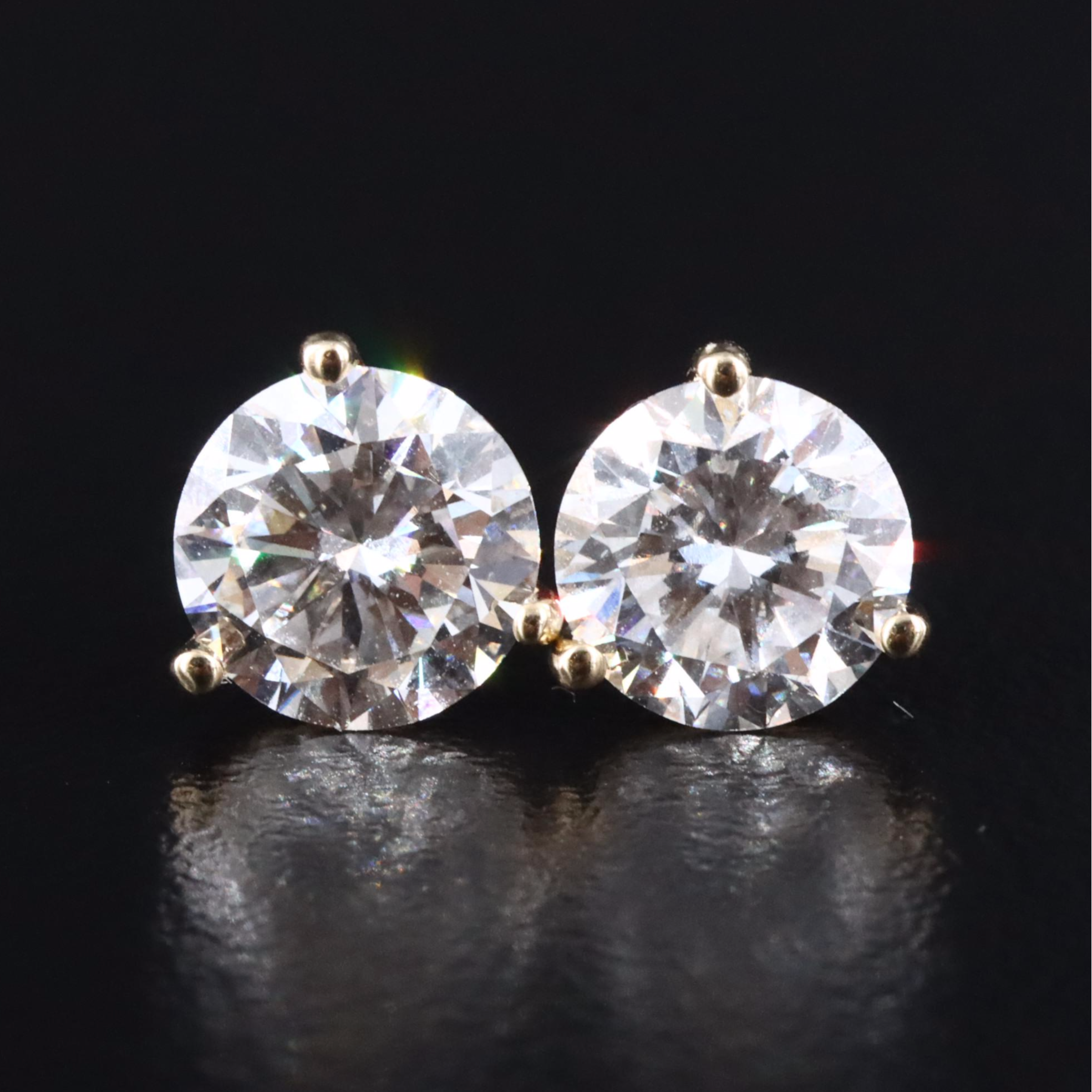 14K 2.00 CTW Lab Grown Diamond Solitaire Earrings