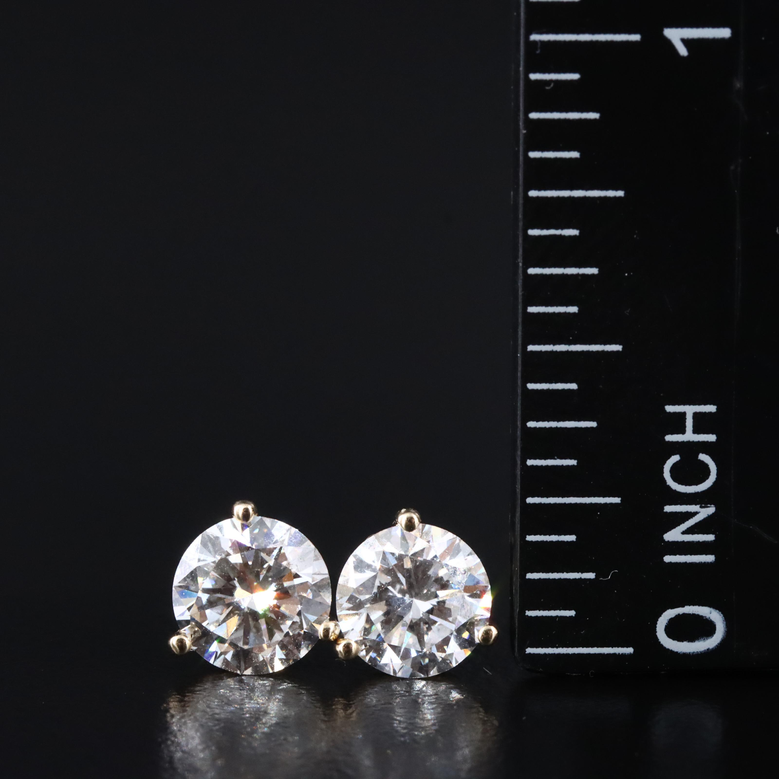 14K 2.00 CTW Lab Grown Diamond Solitaire Earrings