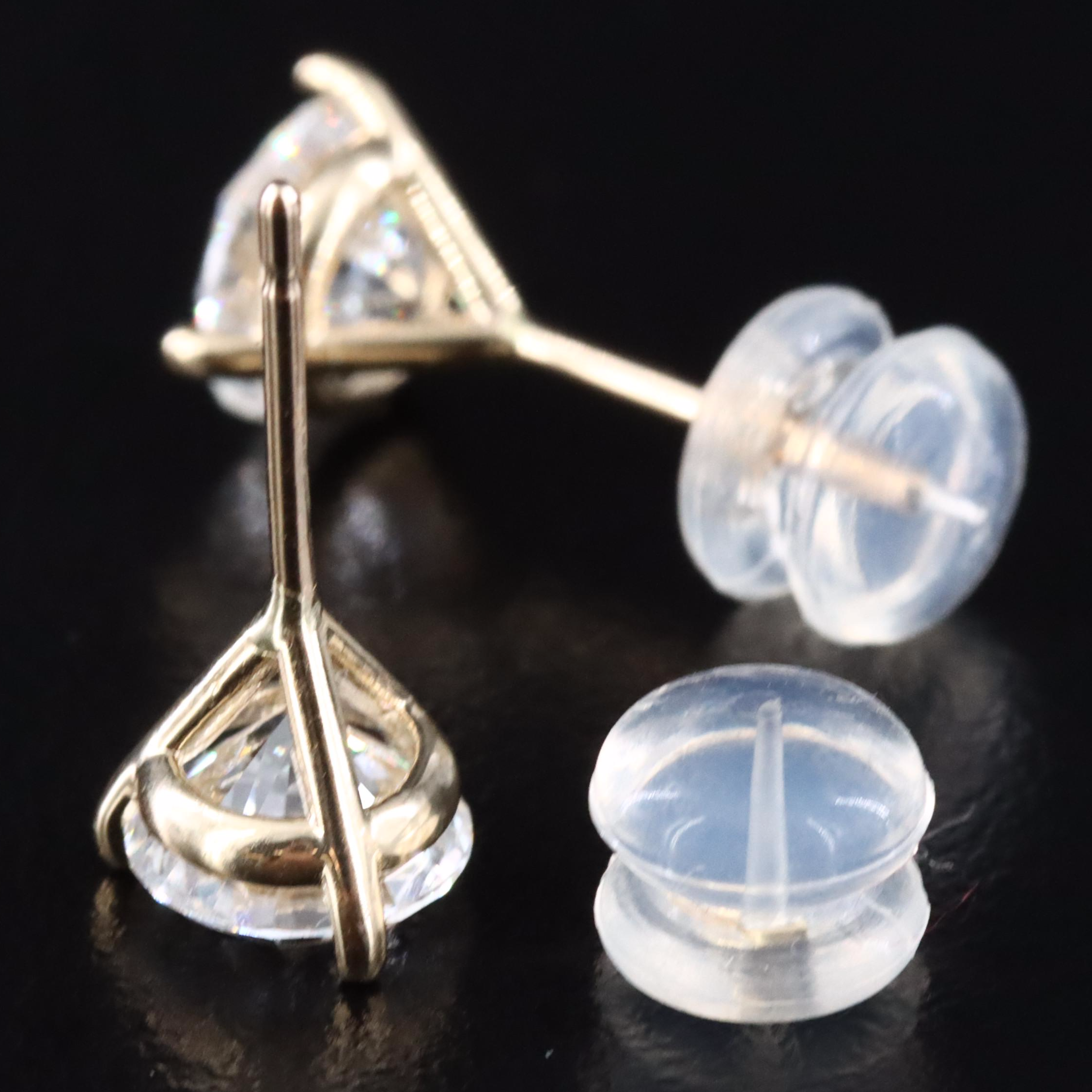 14K 2.00 CTW Lab Grown Diamond Solitaire Earrings