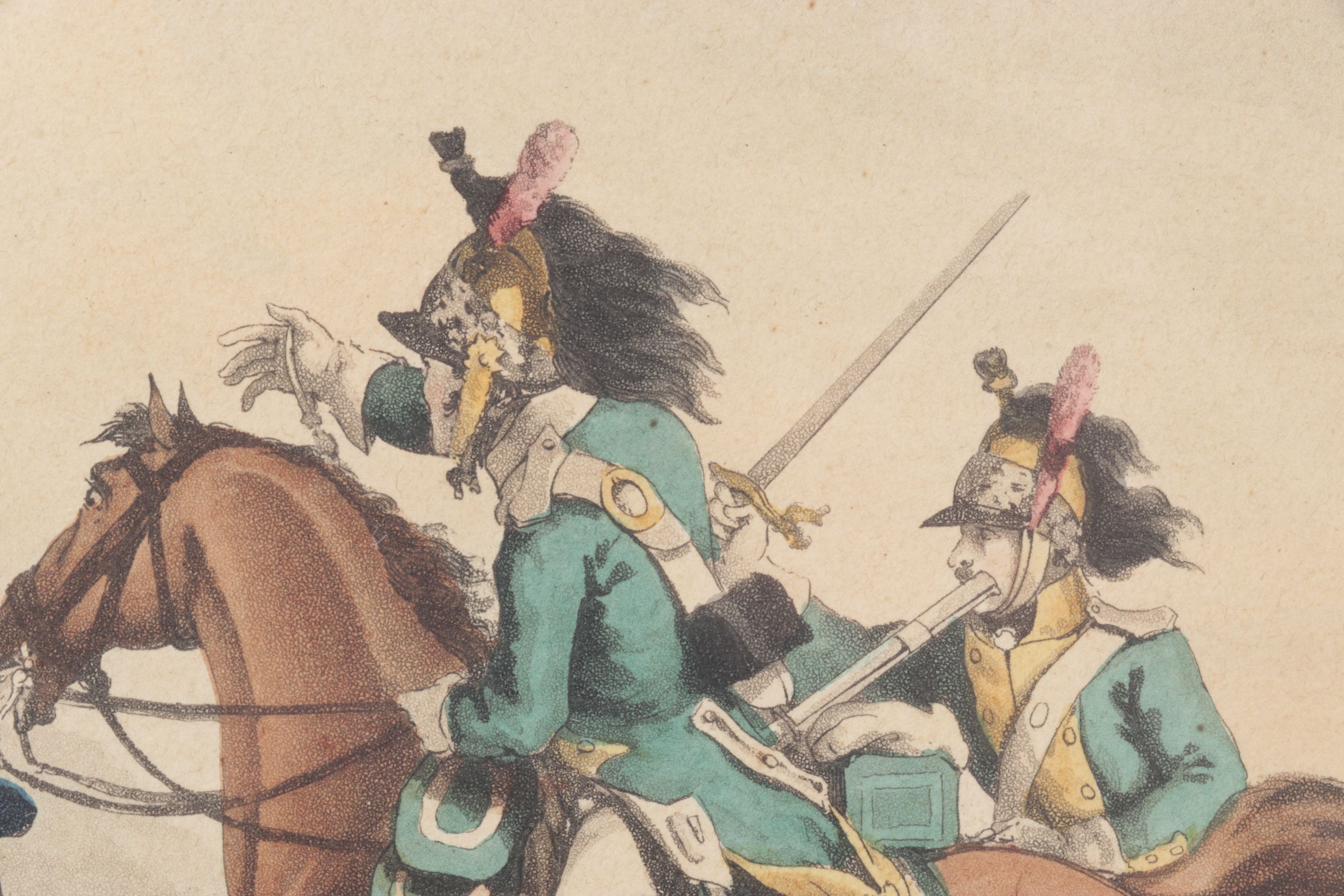 Edward Orme Lithograph After J. Atkinson "Capture of General Paget", 1817