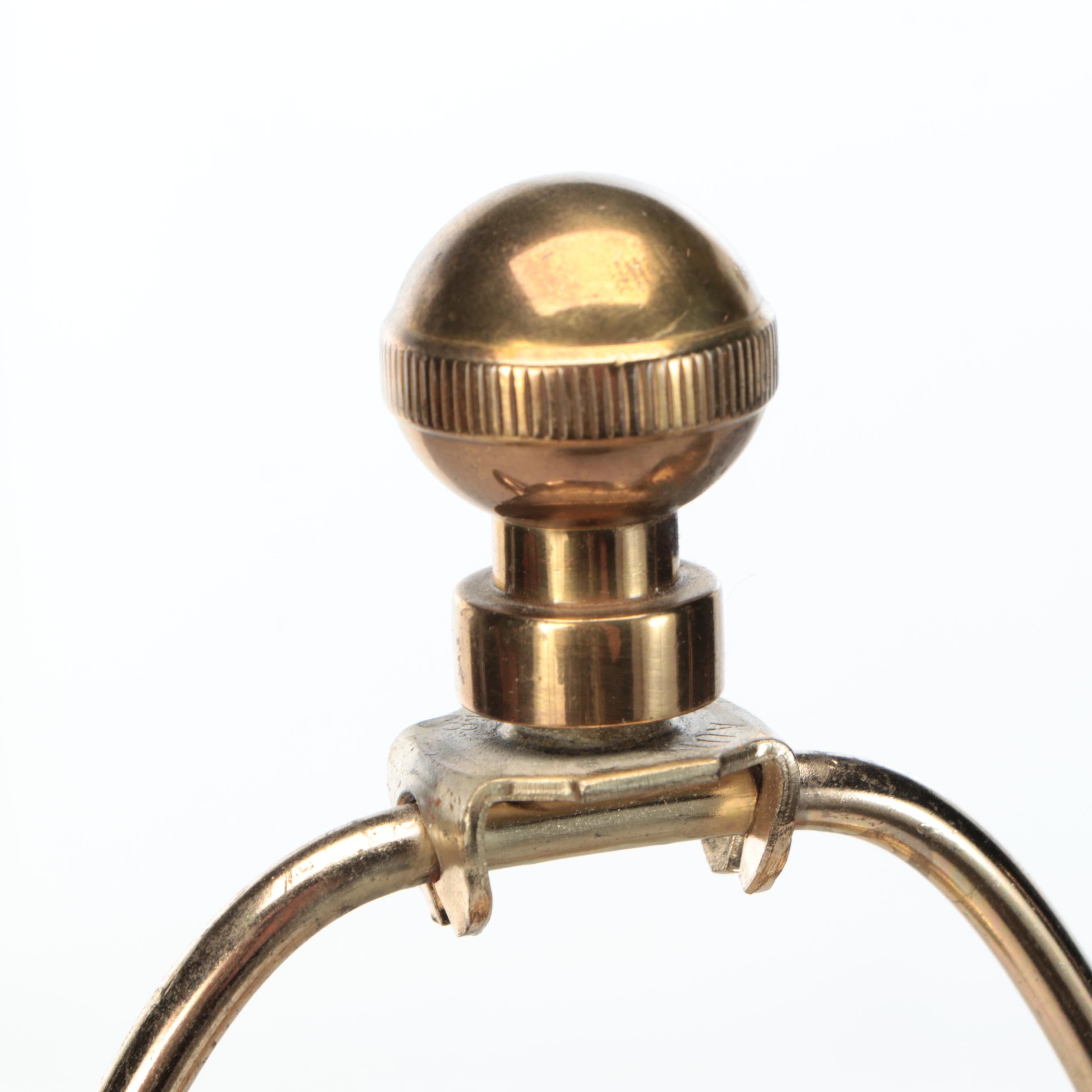 Spun Brass Urn Table Lamp Pair