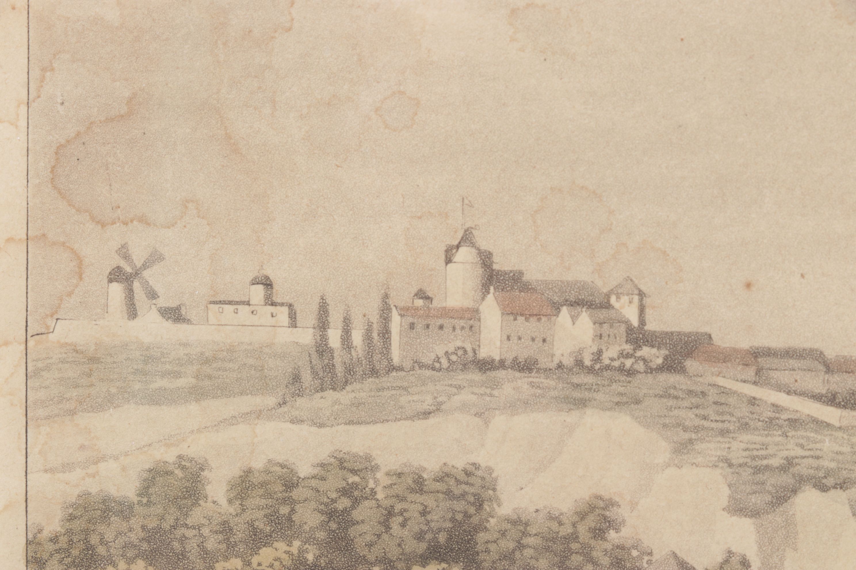 Edward Orme Lithograph After G. Scharf "British Troops in Montmatre...", 1817