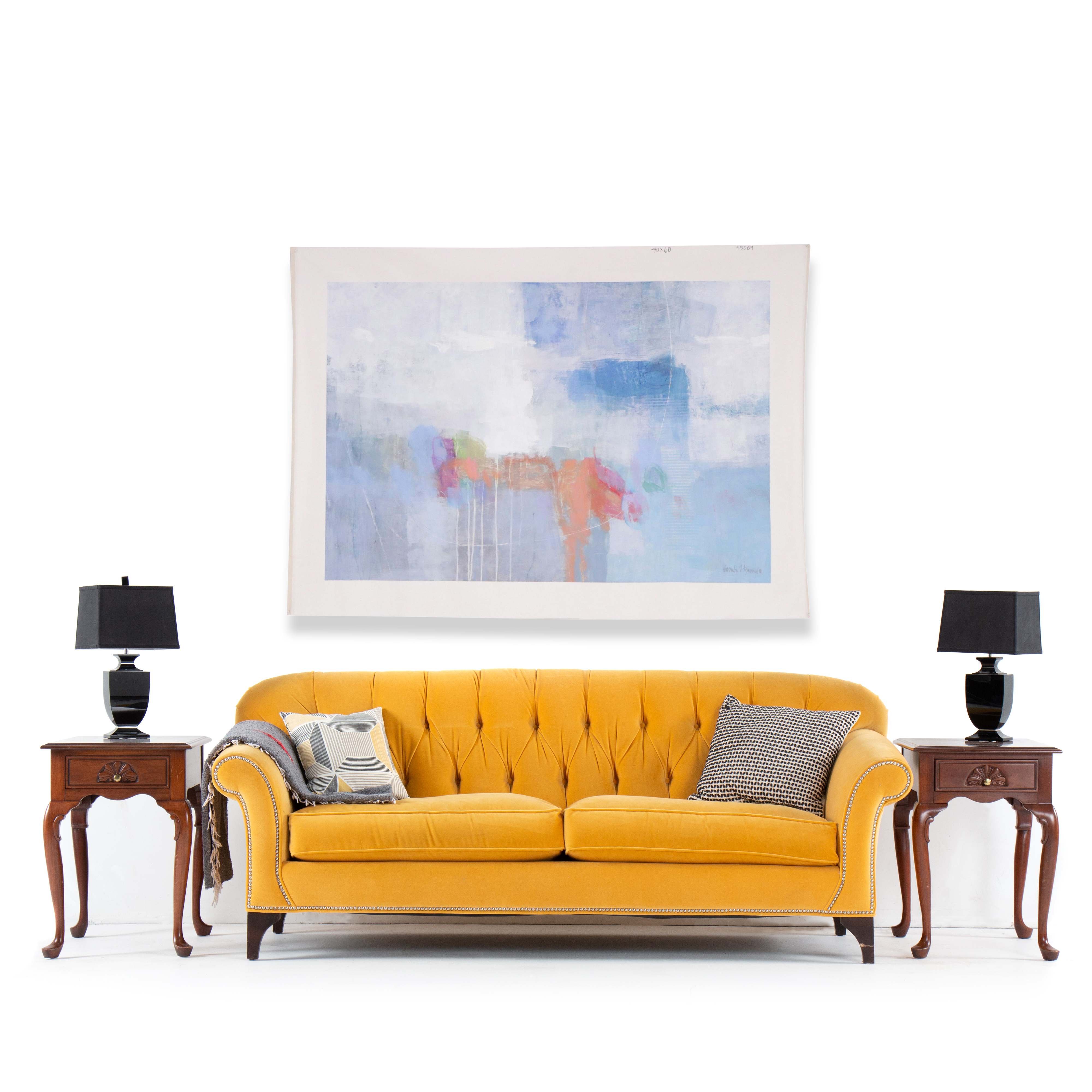 Ursula J. Brenner Abstract Mixed Media Painting, 21st Century