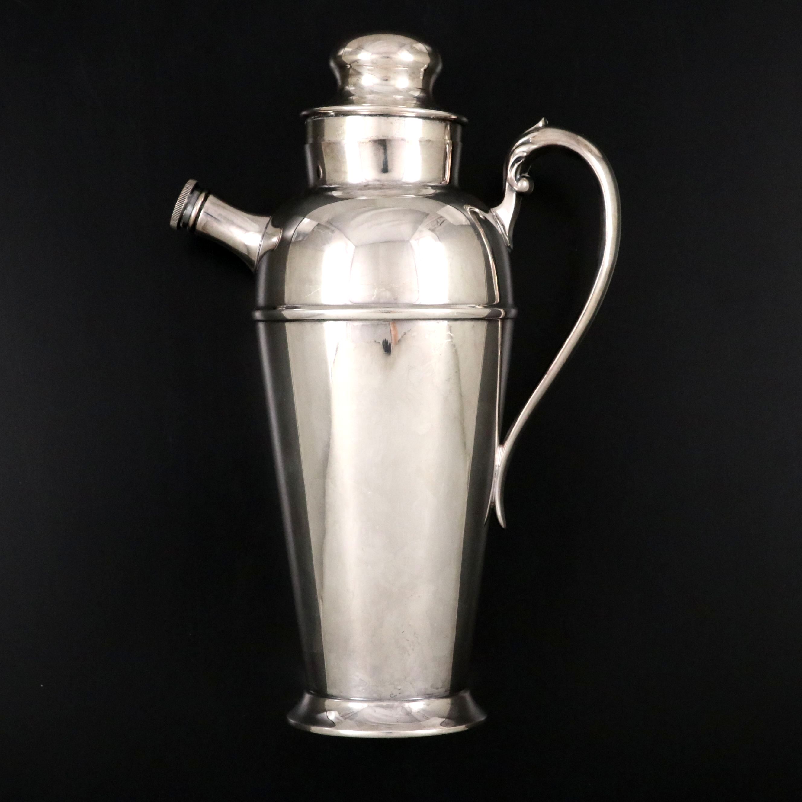 Art Deco Silver Plate Cocktail Shaker, Early 20th Century