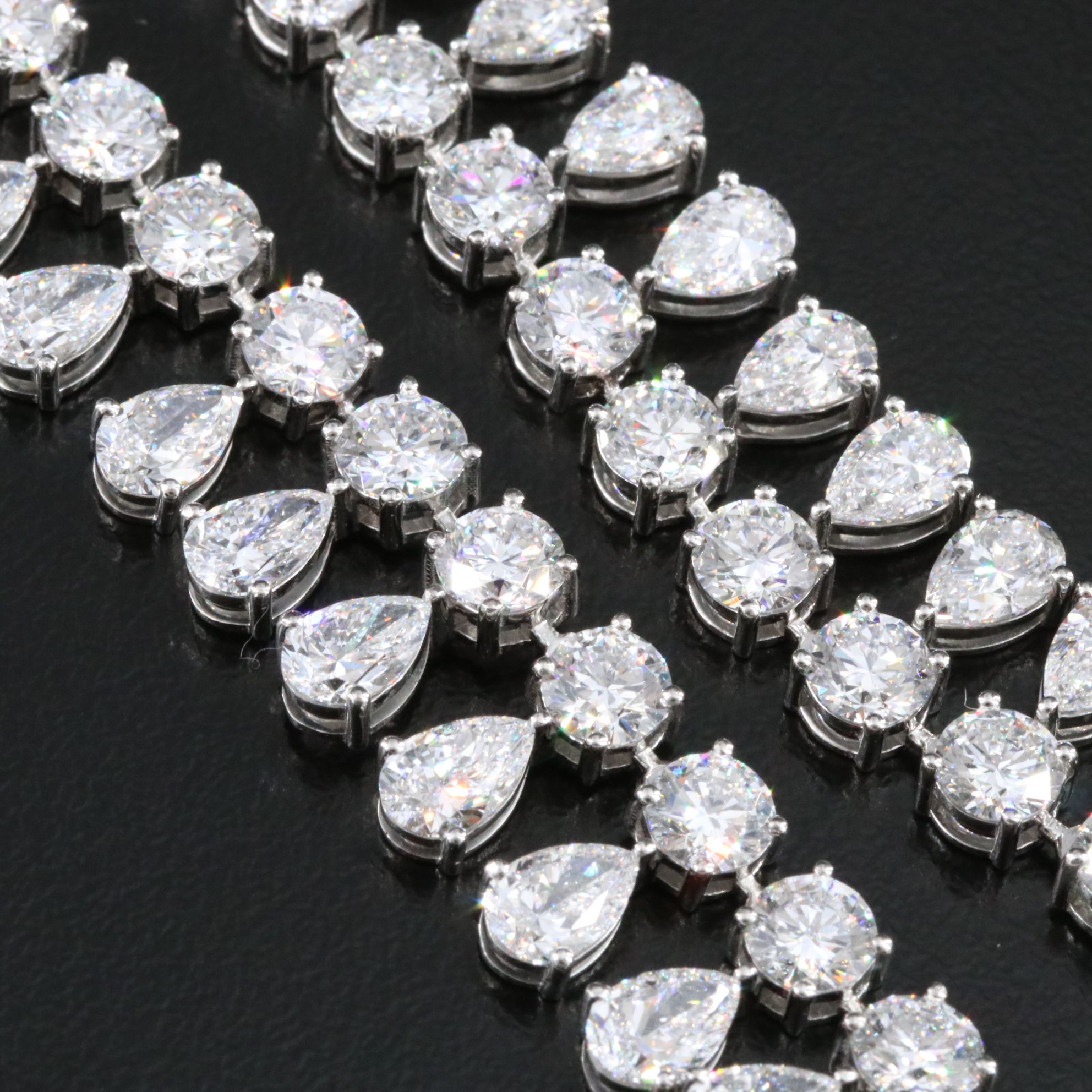 Platinum 46.07 CTW Lab Grown Diamond Necklace