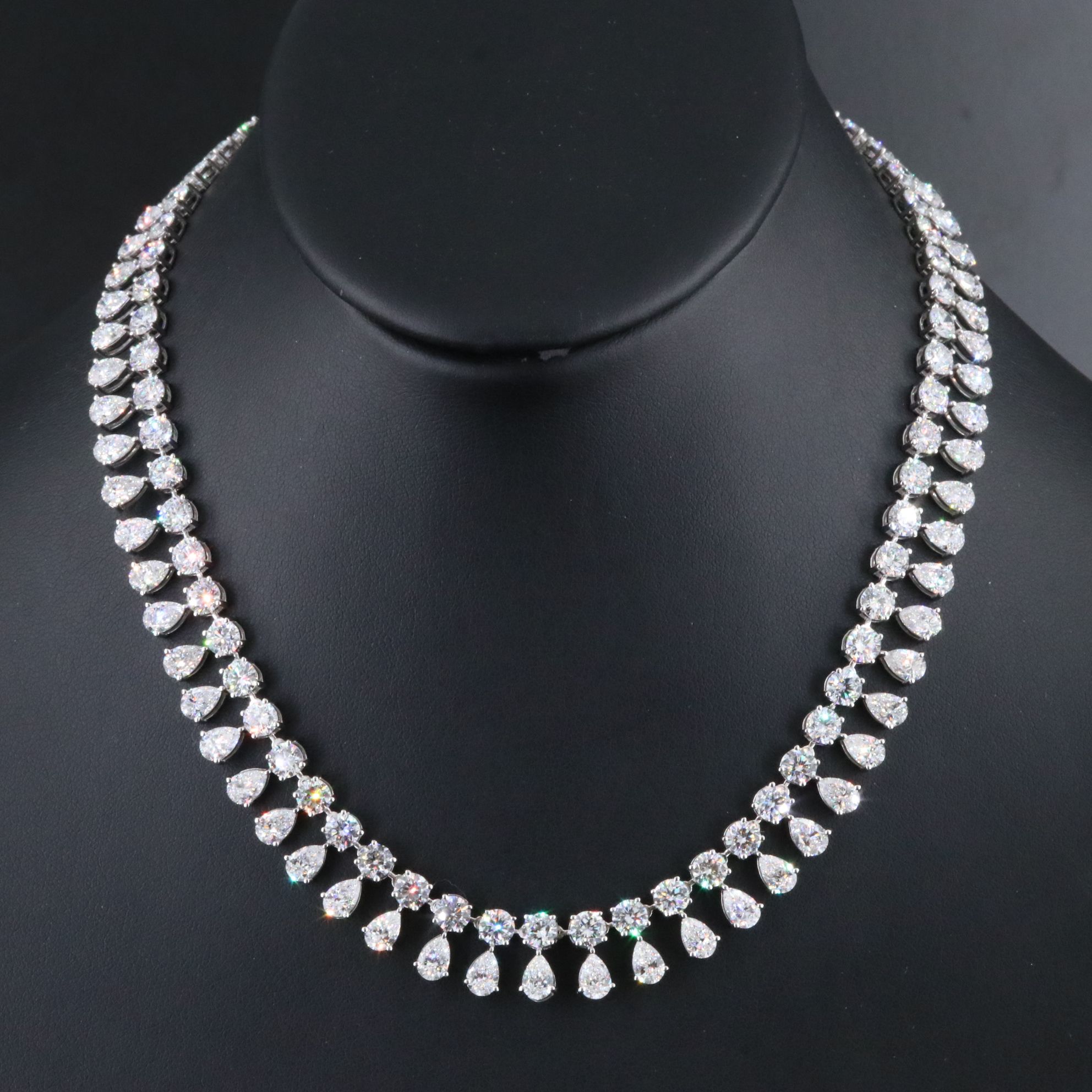 Platinum 46.07 CTW Lab Grown Diamond Necklace