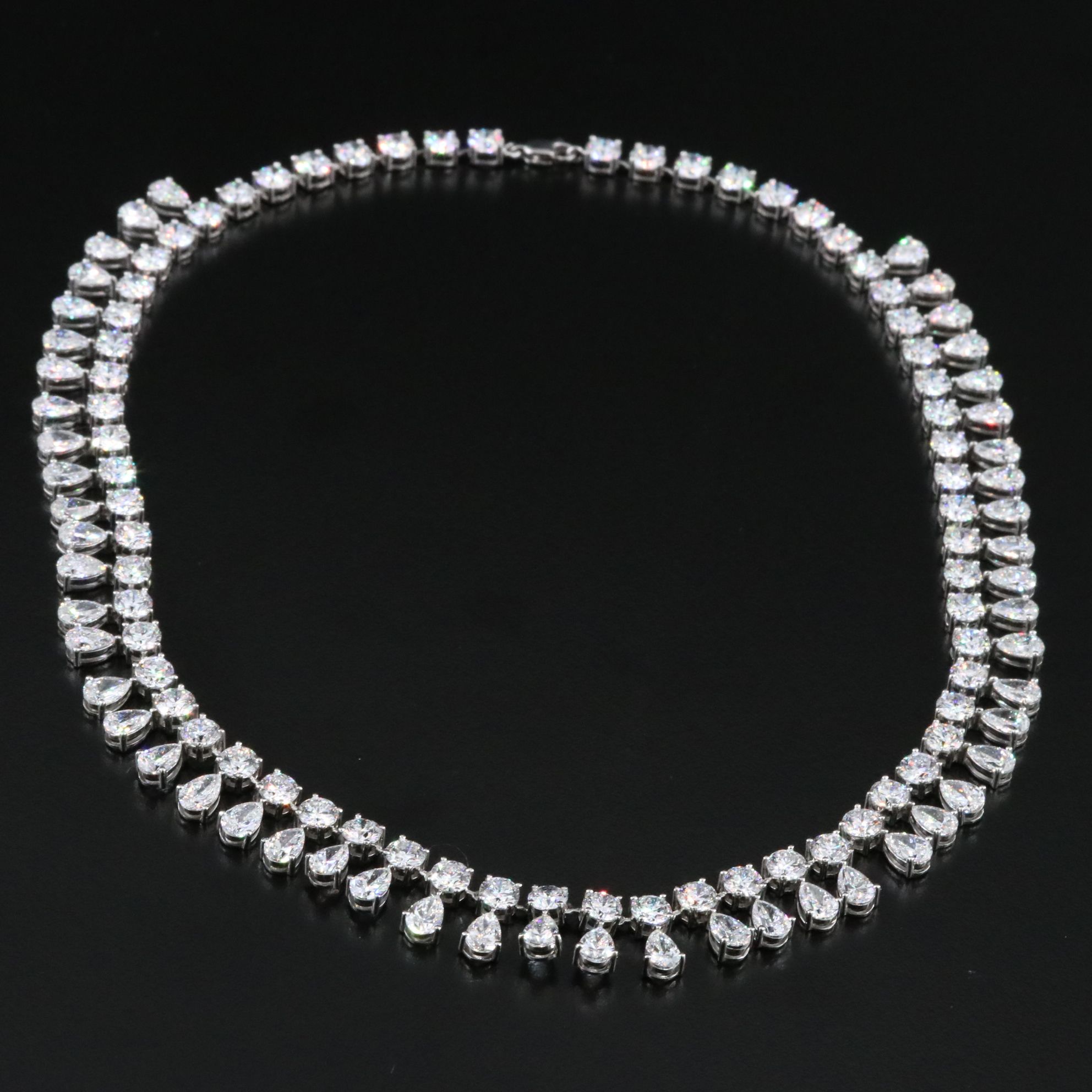 Platinum 46.07 CTW Lab Grown Diamond Necklace