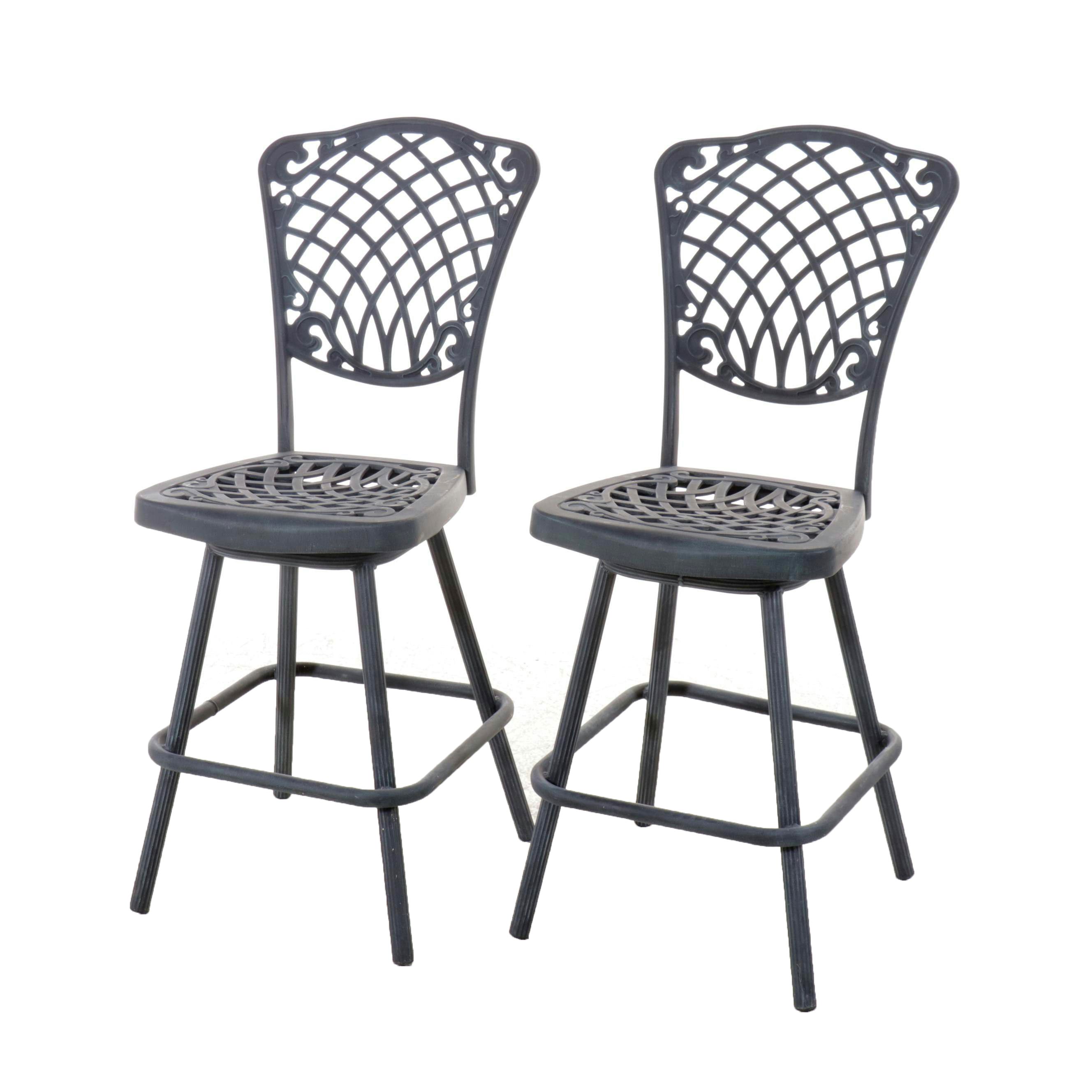 Pair of Outdoor Lifestyle Aluminum Barstools