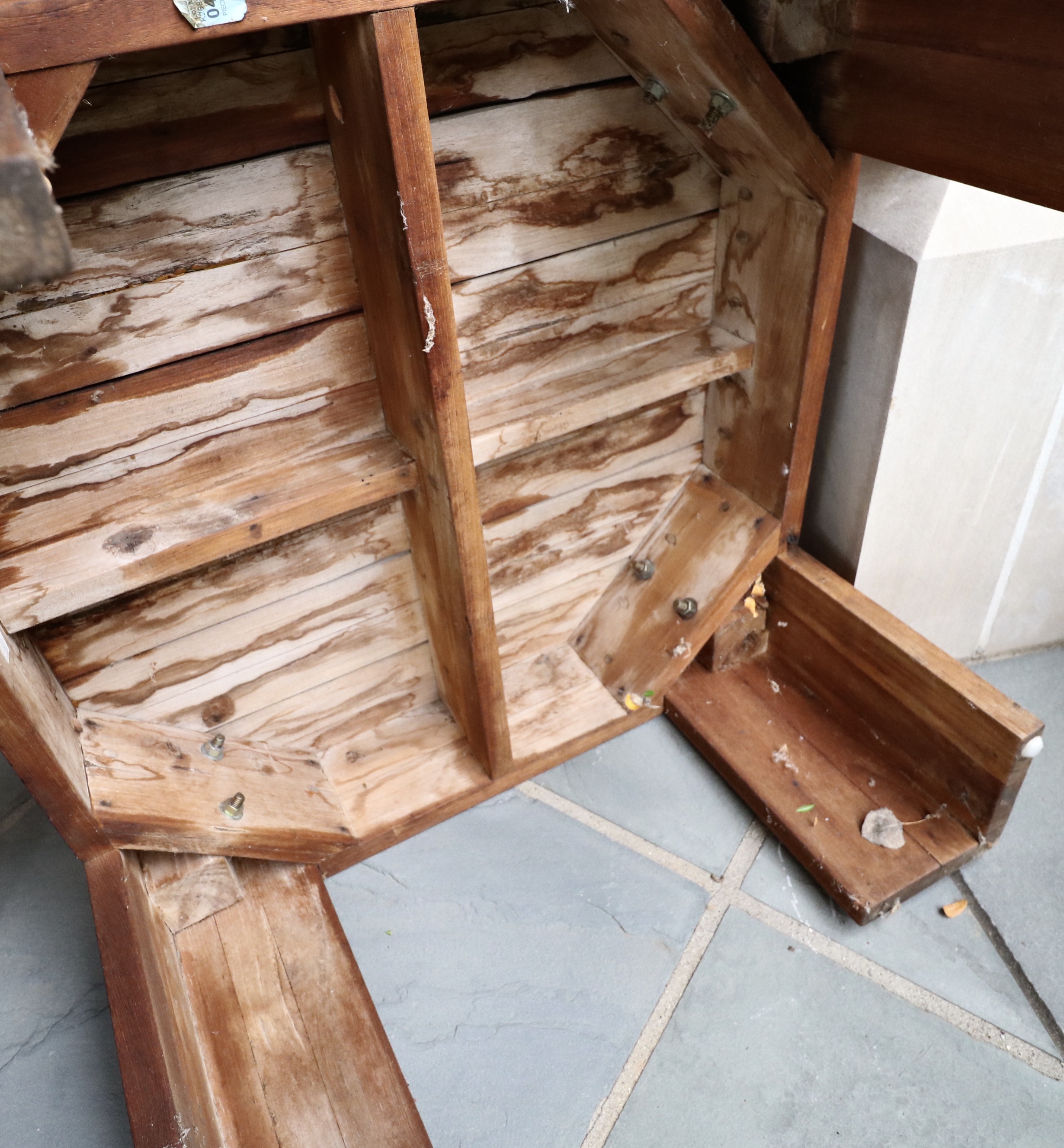 Restoration Hardware PE Rattan Outdoor Lounge Chairs and Reclaimed Wood Table